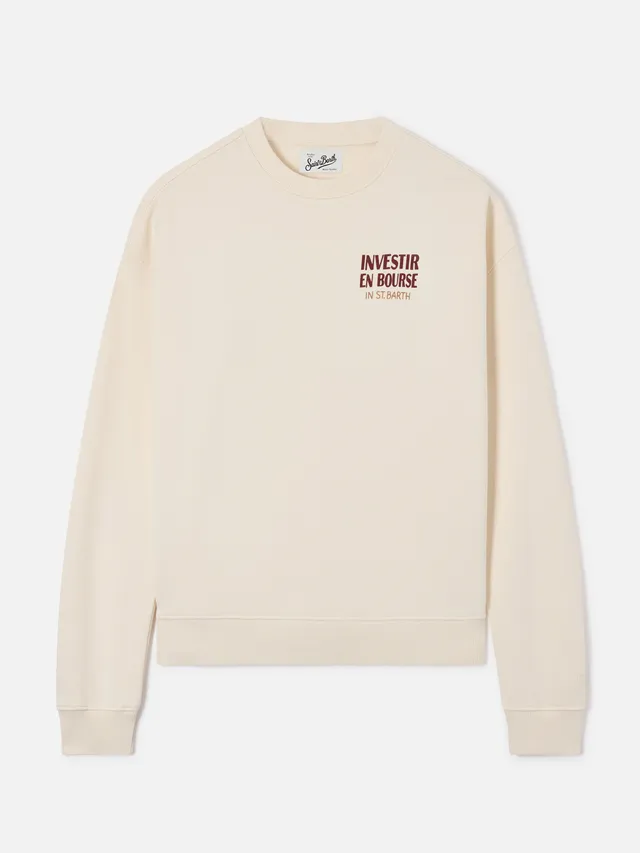 mc2-saint-barth-stardust-felpa-donna-off-white-con-stampa-investir-en-bourse image 1
