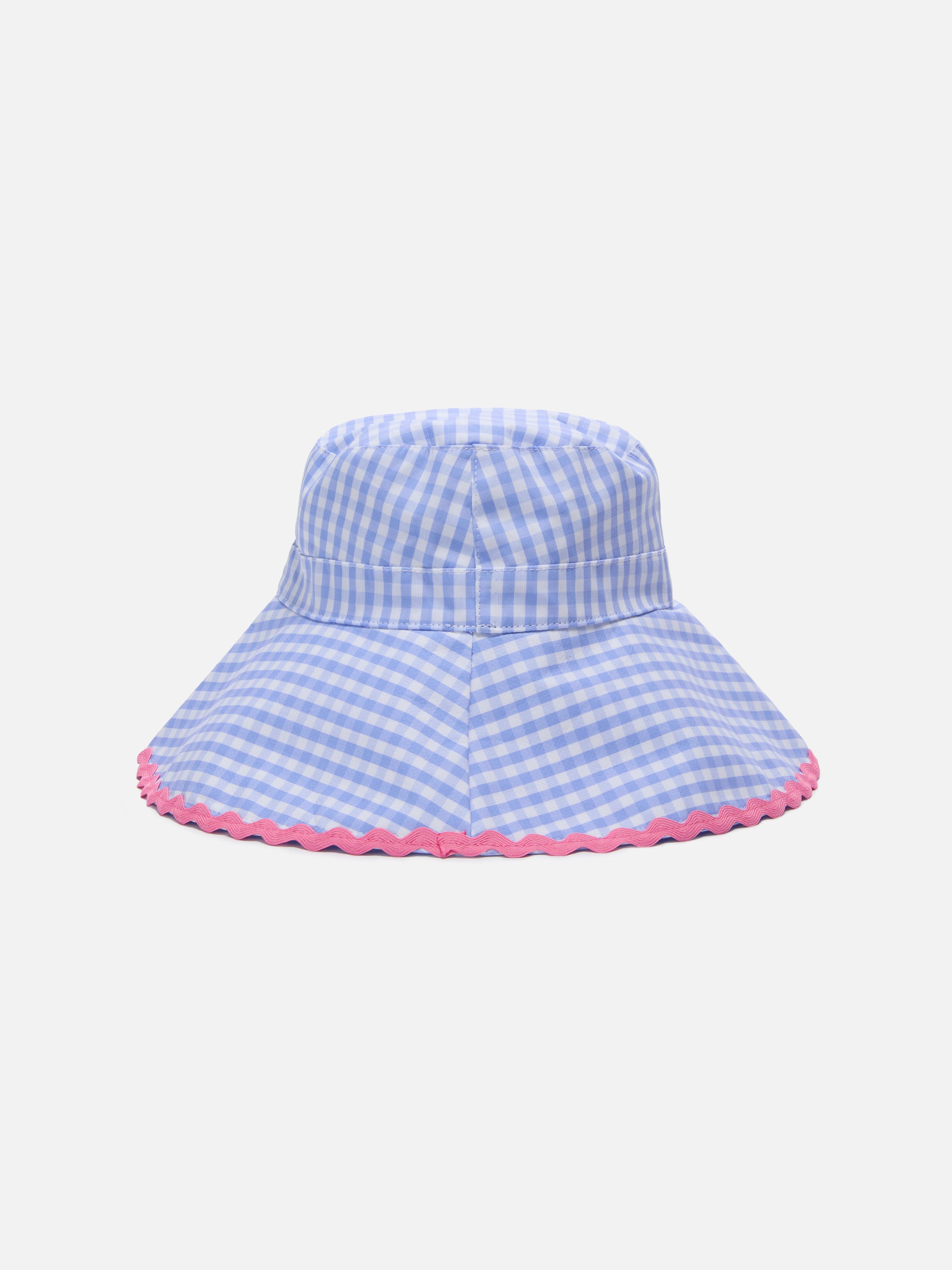 mc2-saint-barth-cuffia-neonata-in-cotone-stampa-vichy-celeste image 3