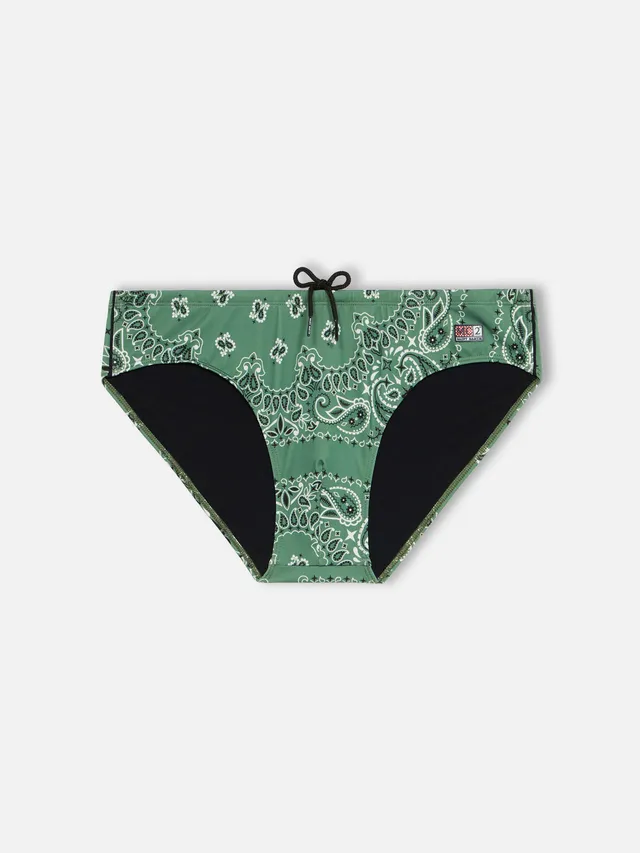 mc2-saint-barth-cayo-slip-mare-bandanna-verde-militare image 1