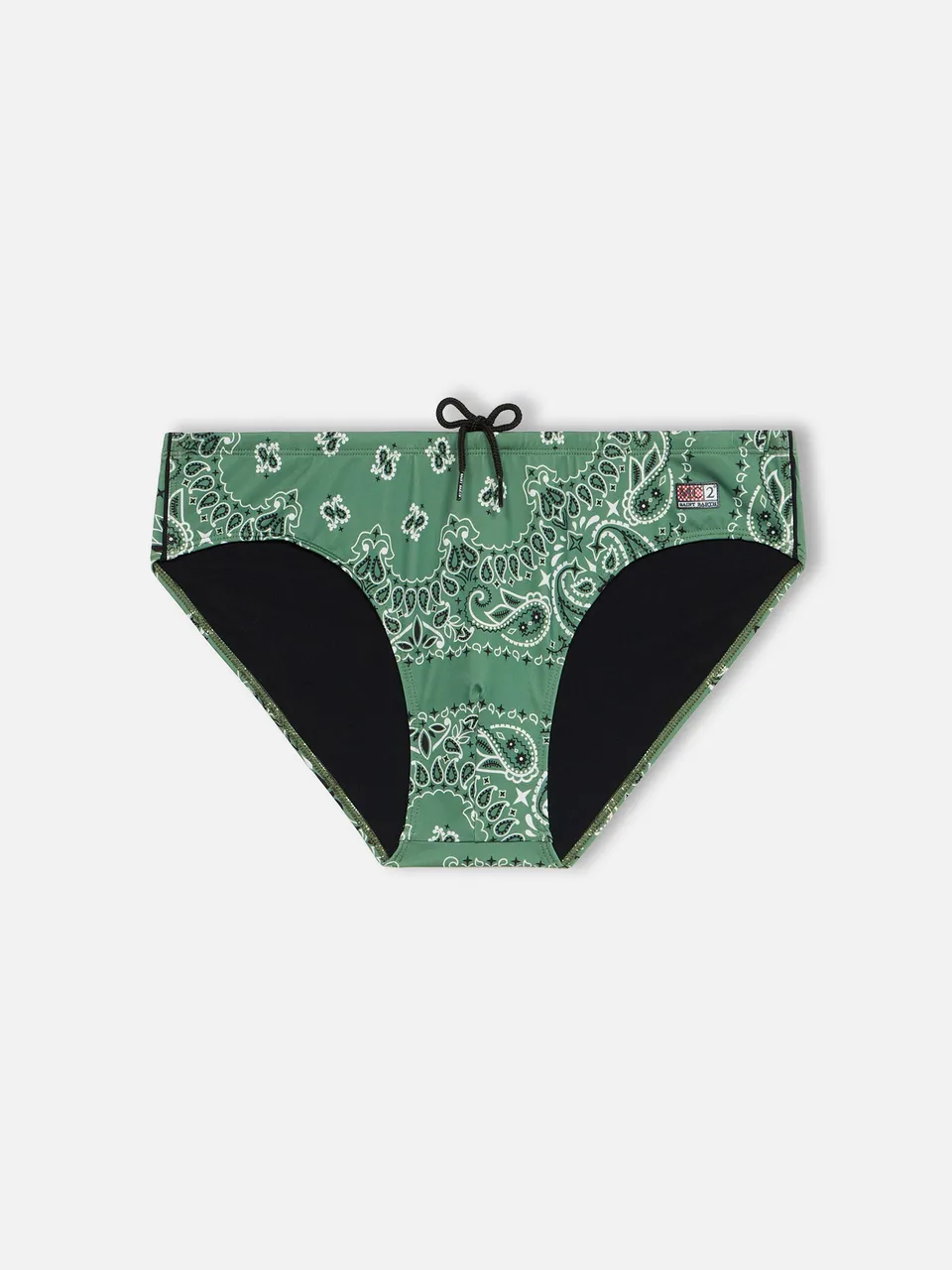 mc2-saint-barth-cayo-slip-mare-bandanna-verde-militare image 1