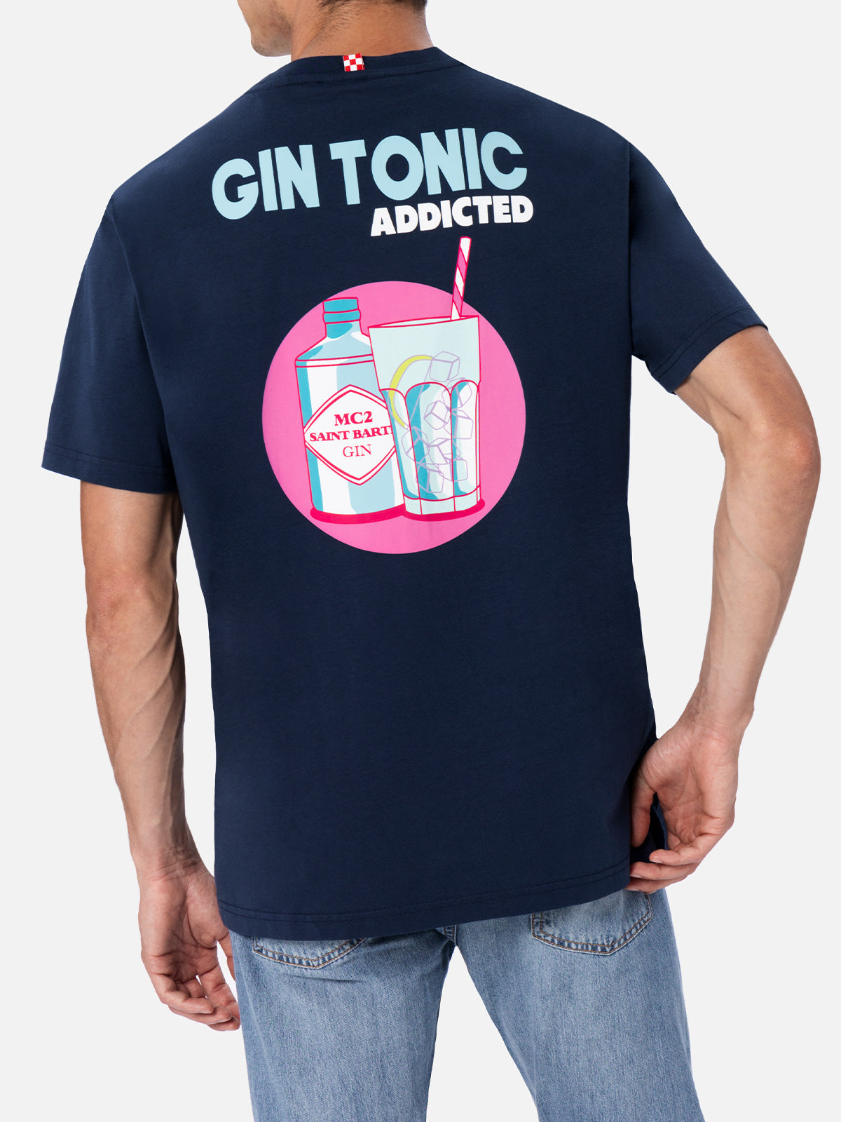 mc2-saint-barth-t-shirt-man-gin-tonic-addicted-blu-in-cotone image 3