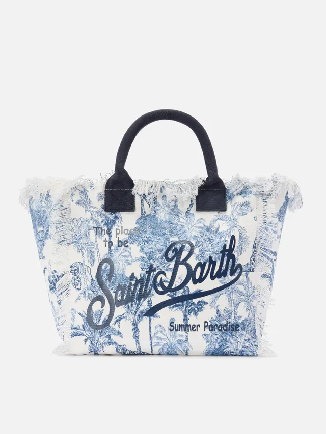 mc2-saint-barth-vanity-borsa-mare-canvas-toile-de-jouy-blu image 1