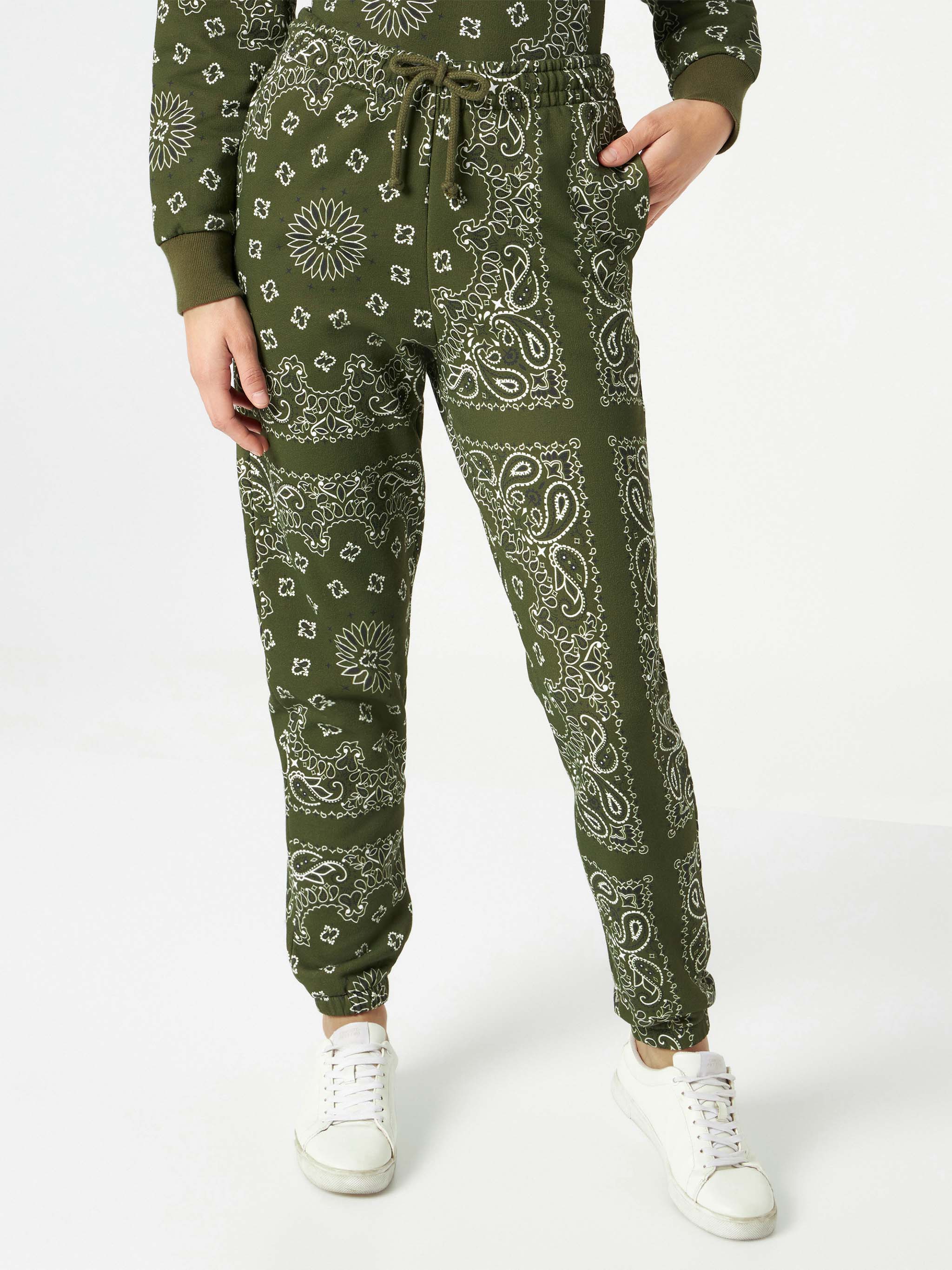 mc2-saint-barth-oda-pantalone-donna-felpa-bandana-verde image 2