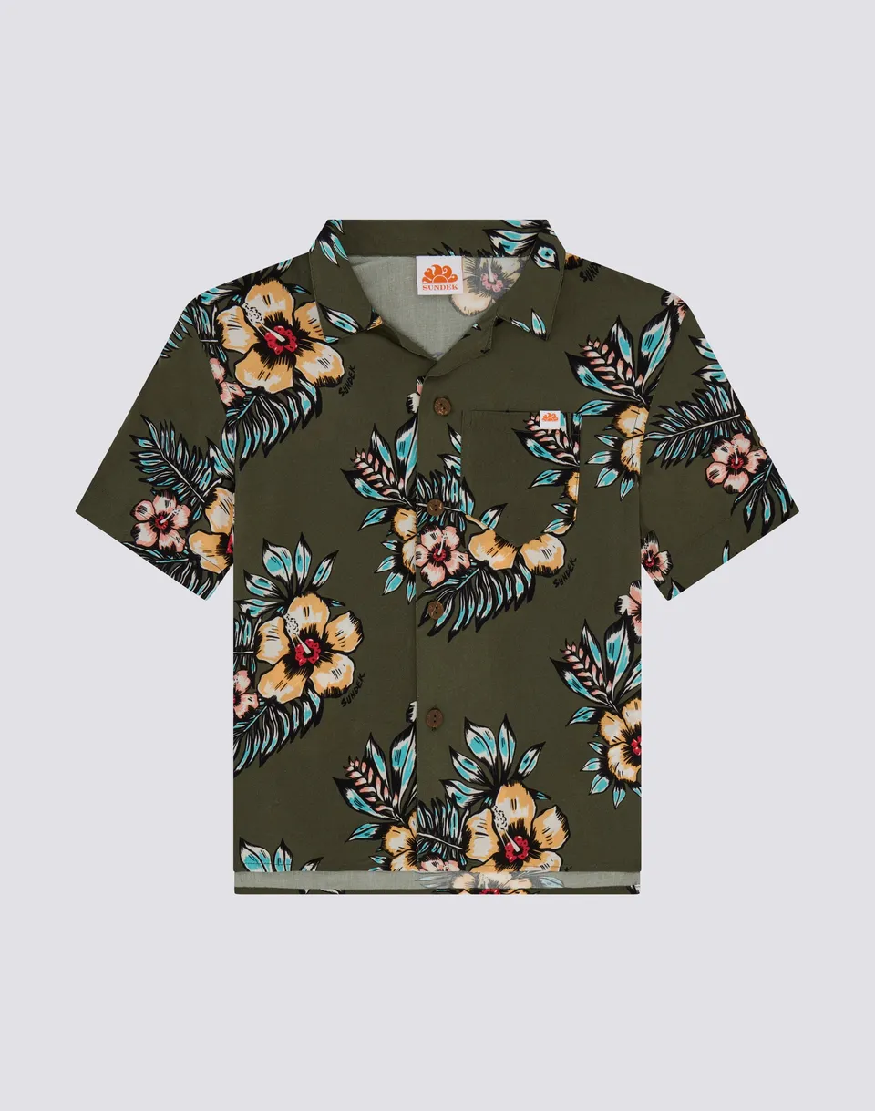 sundek-camicia-bambino-bowling-stampa-floreale-in-viscosa-popeline image 1