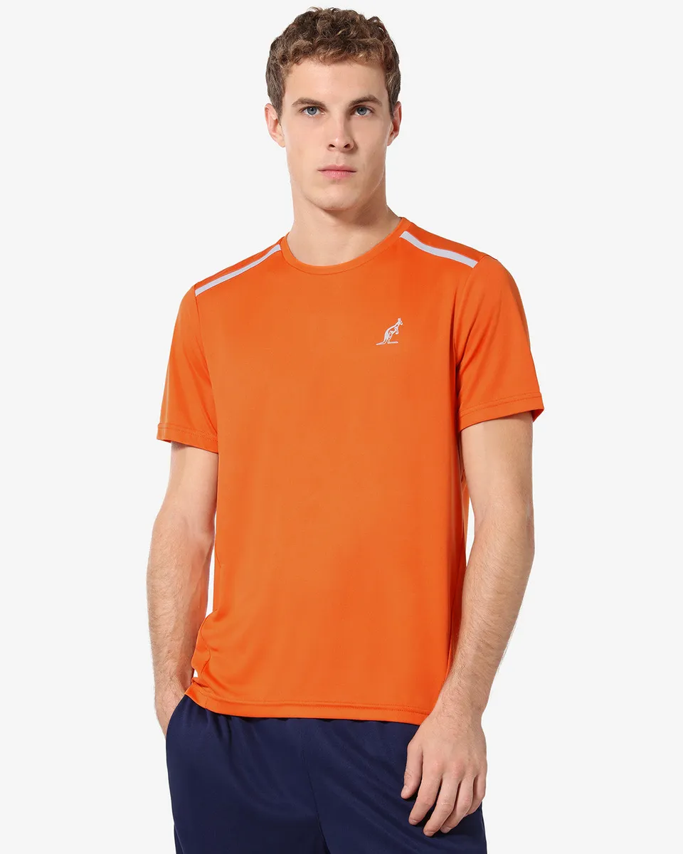 australian-t-shirt-ace-arancio-acceso-t-shirt-tennis-performance-made-in-italy image 1