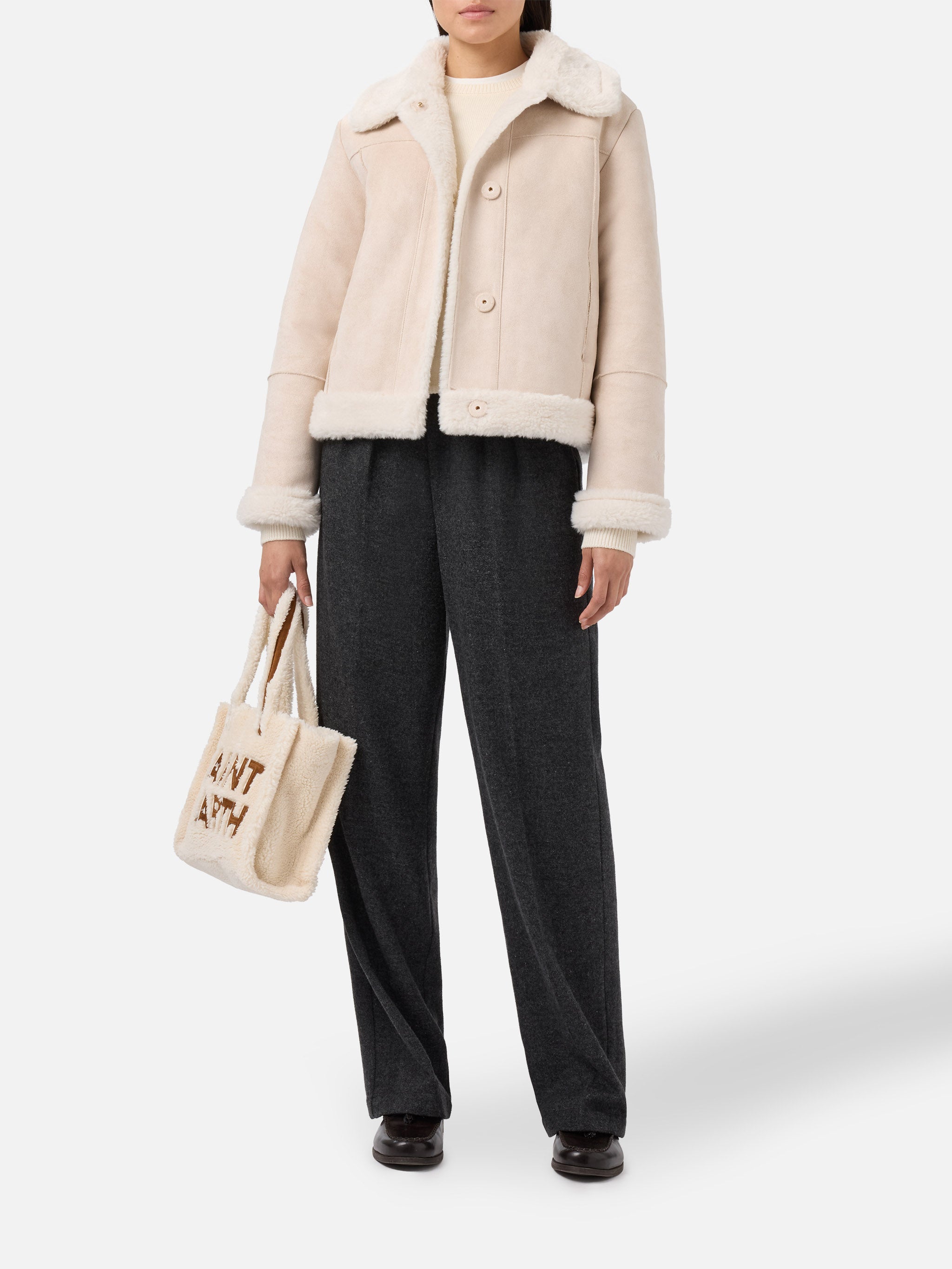 mc2-saint-barth-giacca-lorayne-in-eco-montone-cream-con-bordi-in-shearling image 2