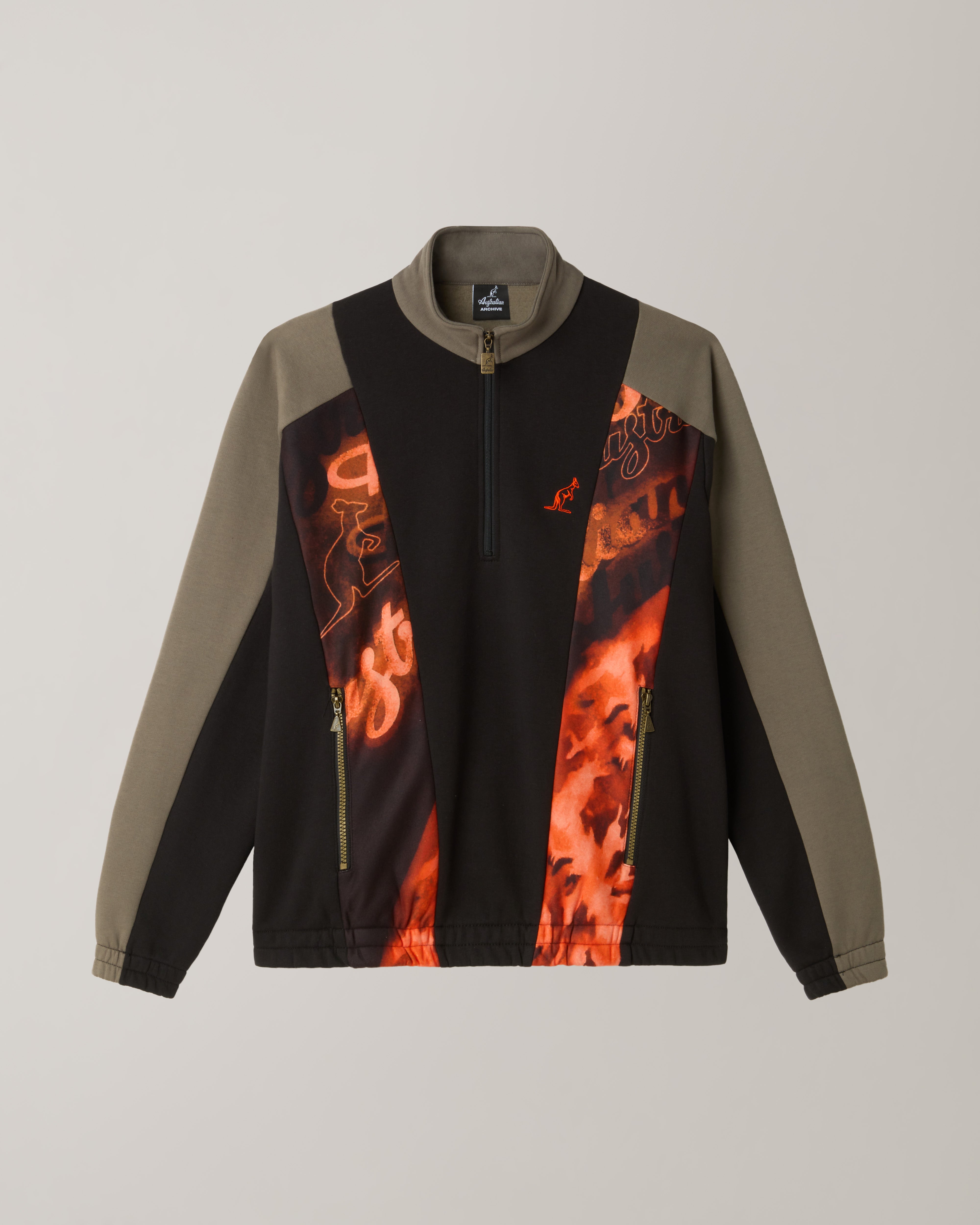 australian-rust-felpa-mezza-zip-heritage-nero image 7