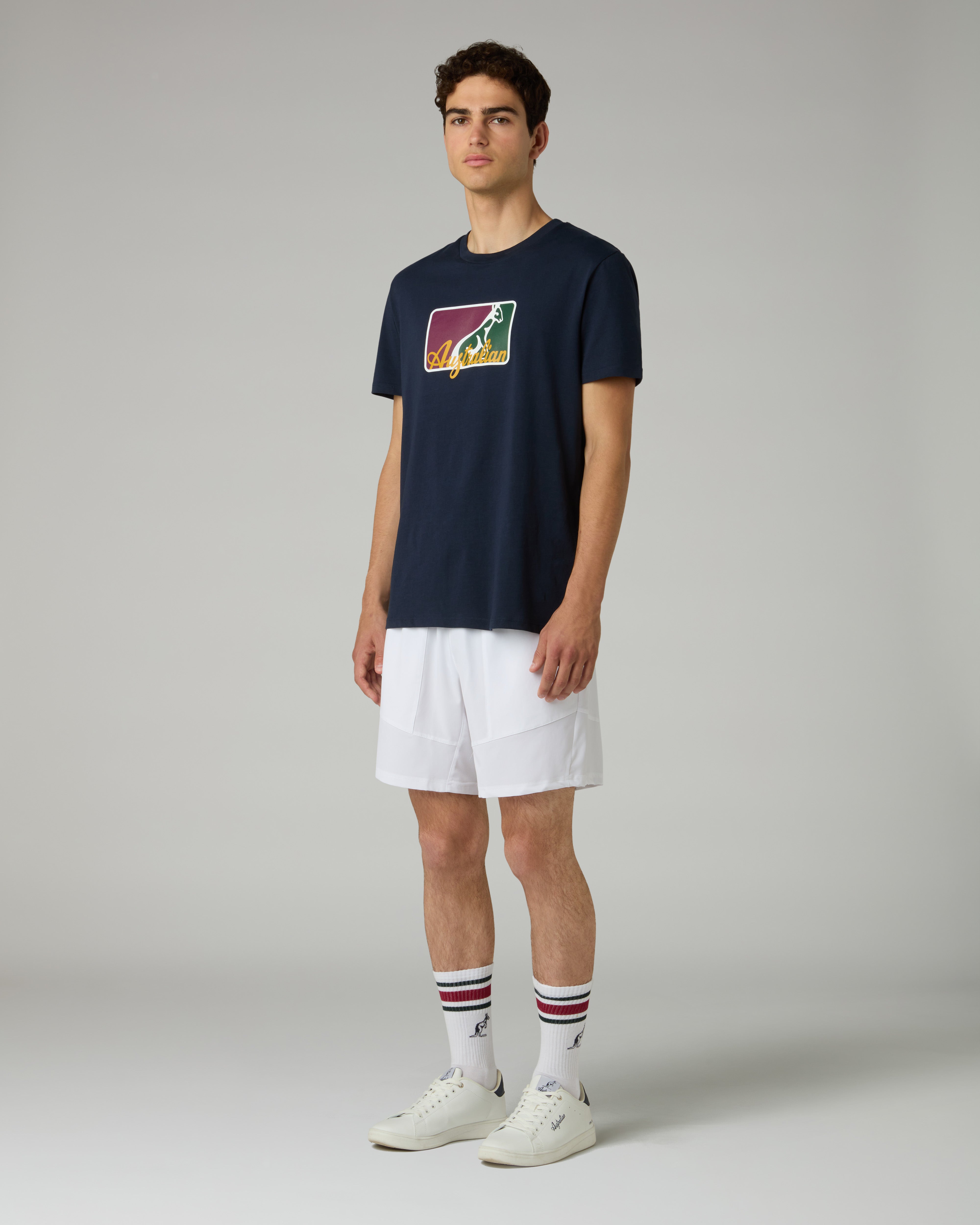 australian-league-cotton-t-shirt-maglia-in-cotone-regular-blu image 2