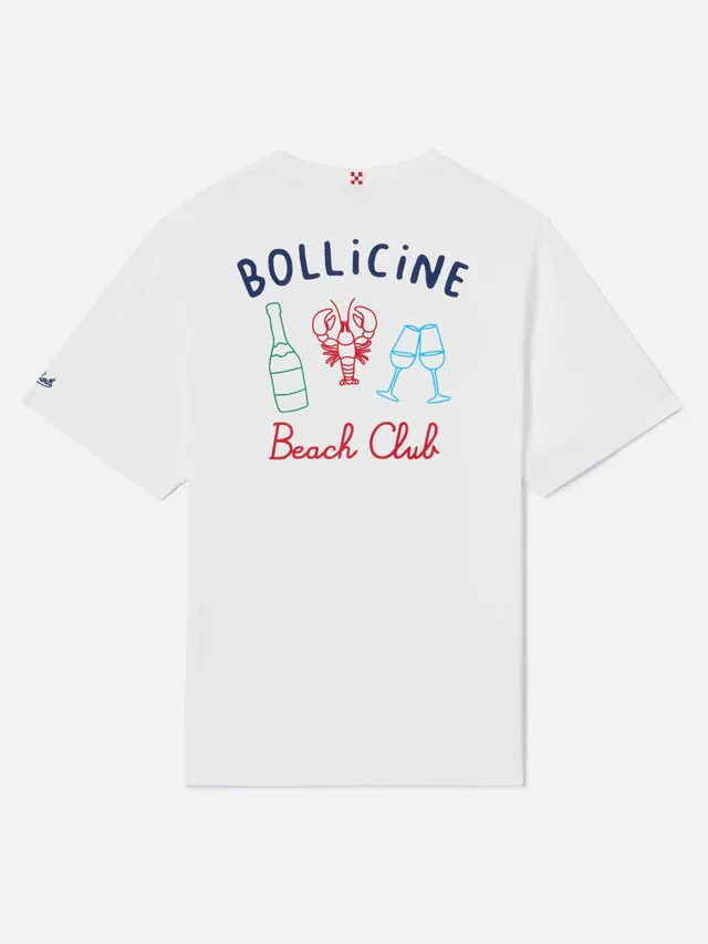 mc2-saint-barth-t-shirt-portland-bianca-con-ricamo-bollicine-beach-club image 1
