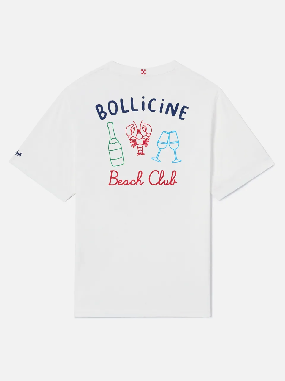 mc2-saint-barth-t-shirt-portland-bianca-con-ricamo-bollicine-beach-club image 1
