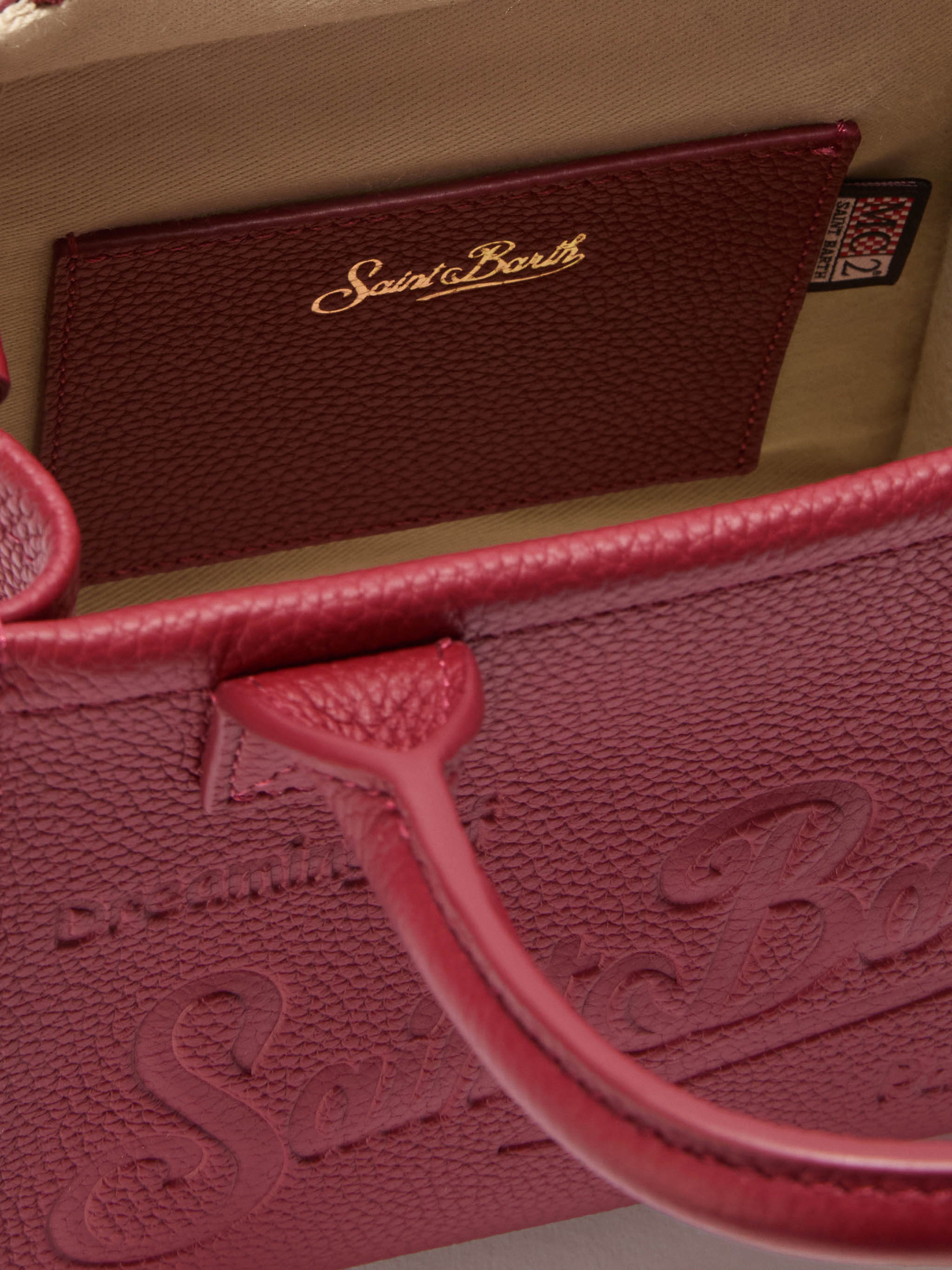 mc2-saint-barth-vanity-bag-mini-borsa-bordeaux-pelle-martellata image 5