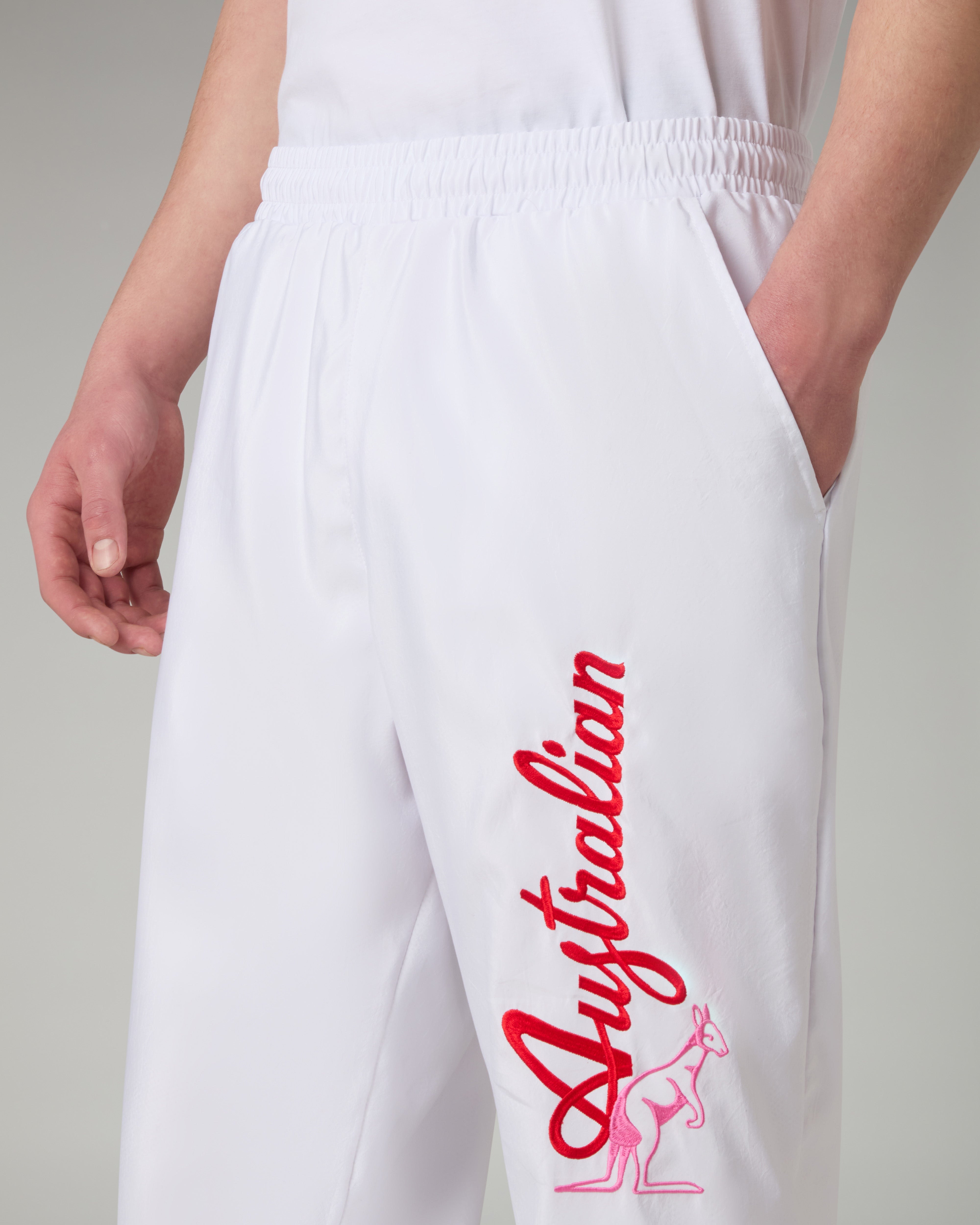 australian-goran-bumper-track-pant-pantalone-antibes-bianco-mesh image 4
