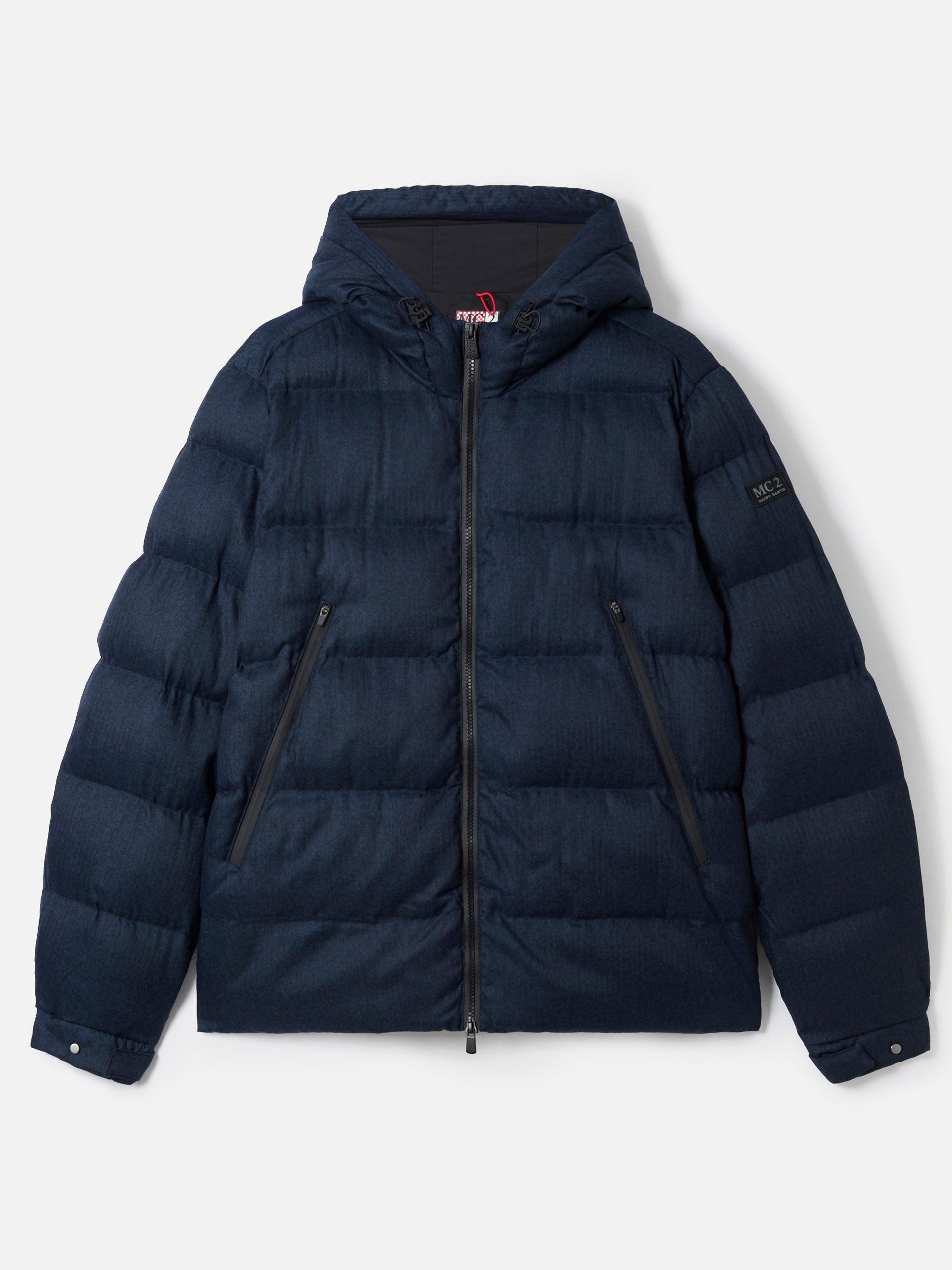 mc2-saint-barth-giacca-maier-uomo-flanella-imbottita-cappuccio-blu-navy image 7