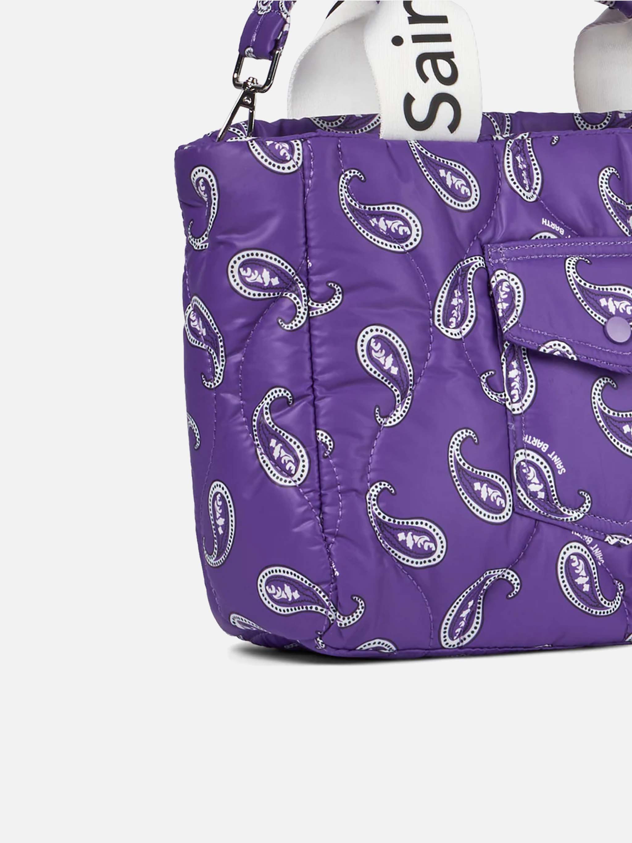 mc2-saint-barth-puffer-bag-borsa-imbottita-viola-stampa-paisley-con-tracolla image 2