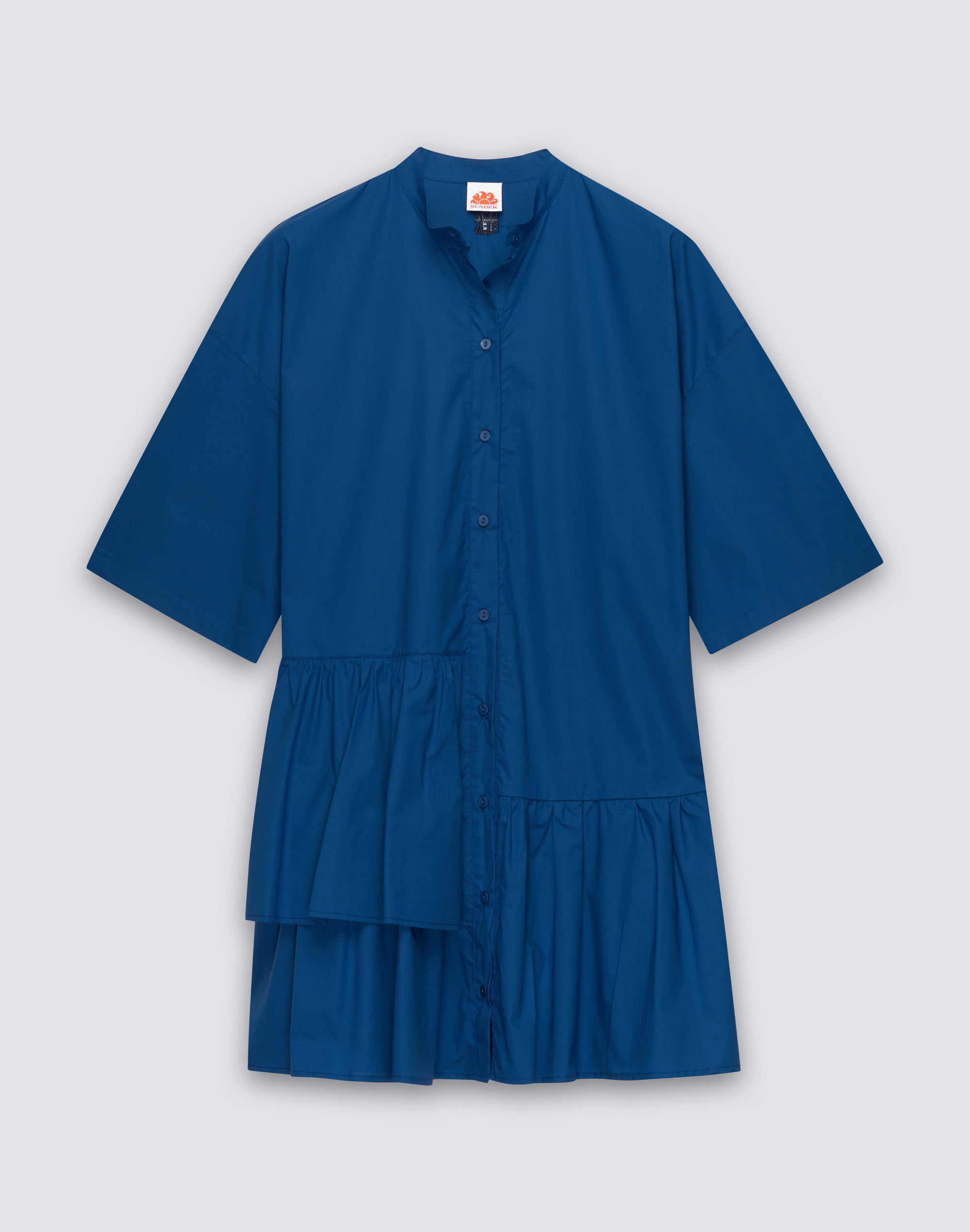sundek-abito-donna-corto-asimmetrico-in-popeline-di-cotone image 1