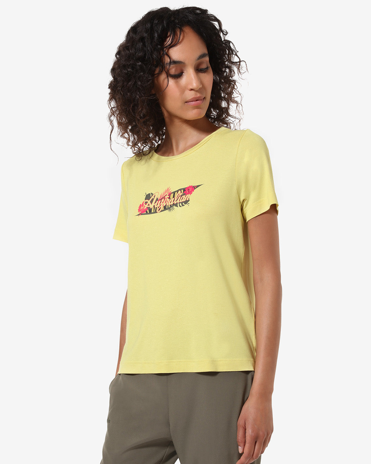 australian-logo-flowers-t-shirt-jersey-lime image 1
