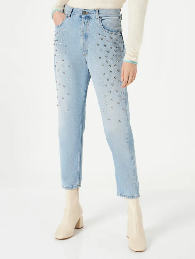 mc2-saint-barth-jeans-belleville-donna-in-denim-azzurro-chiaro-con-strass image 1