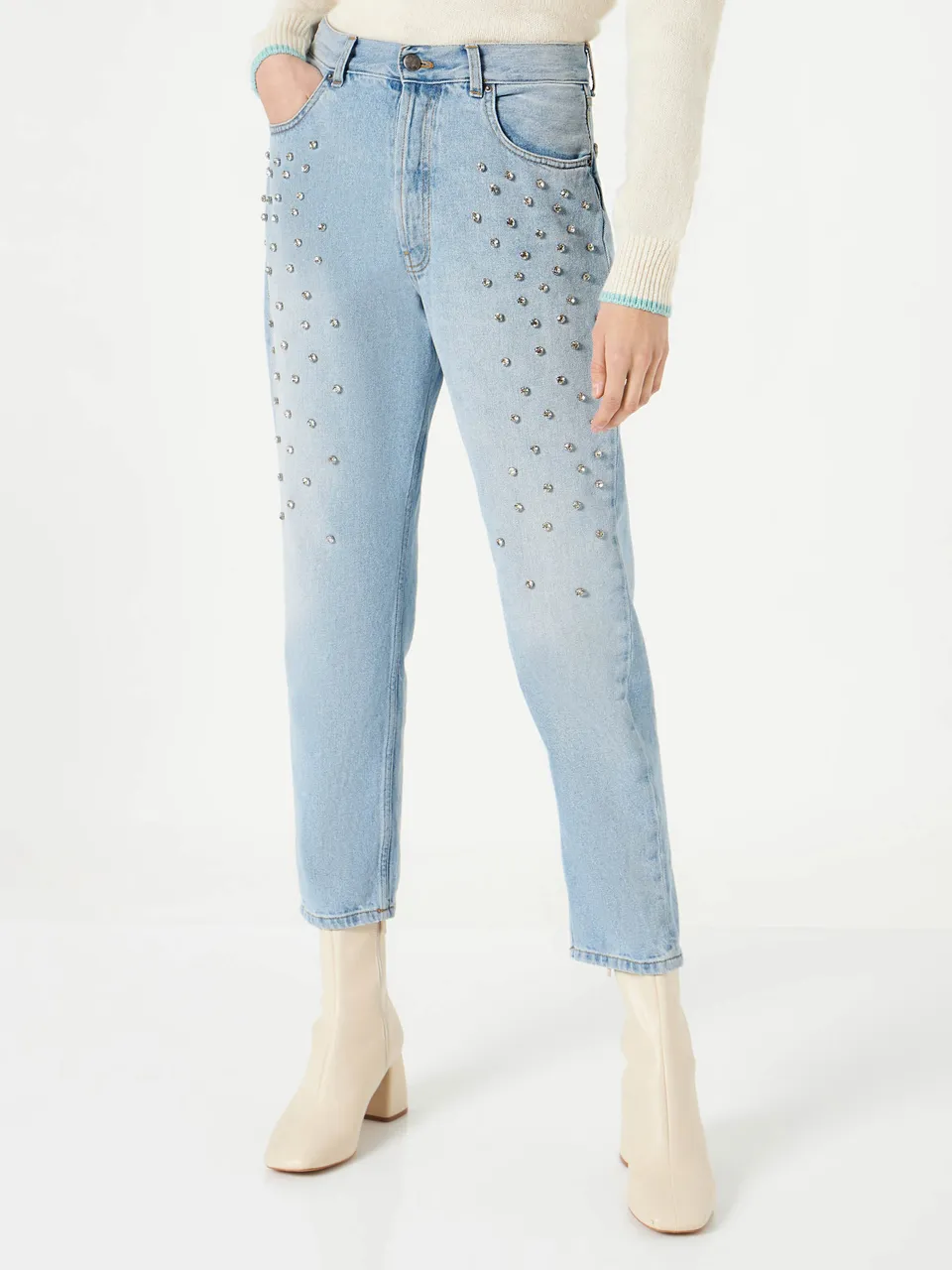 mc2-saint-barth-jeans-belleville-donna-in-denim-azzurro-chiaro-con-strass image 1