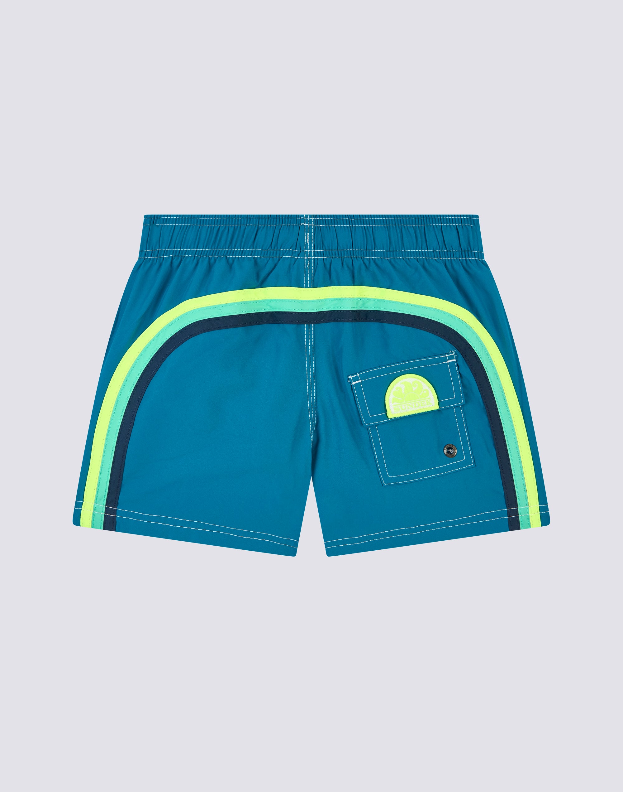 sundek-b504bdrt300-costume-mare-bambino-corto-con-arcobaleno-in-repreve image 1