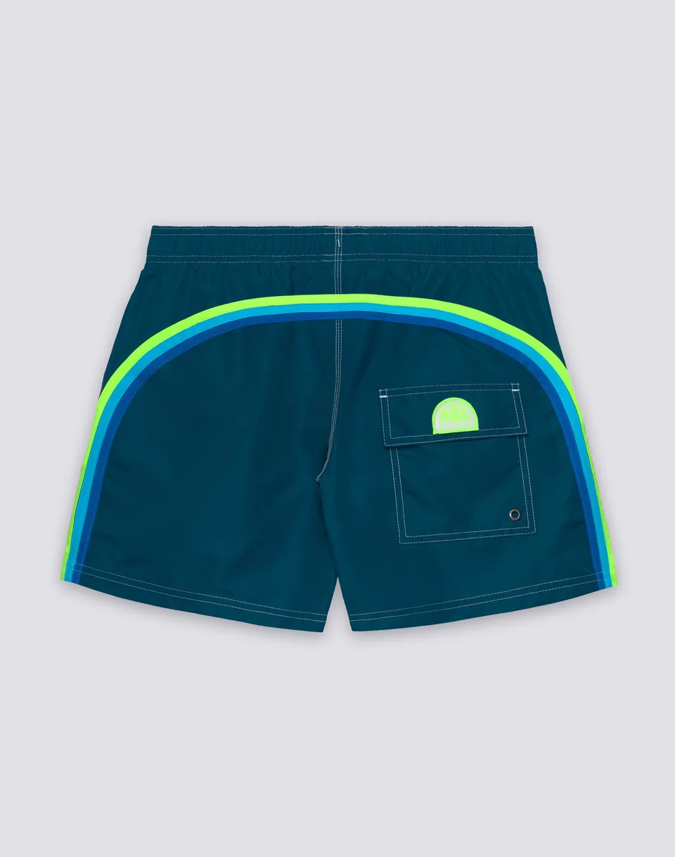 sundek-m504bdta100-costume-da-bagno-uomo-corto-iconic-taffeta-rainbow image 1