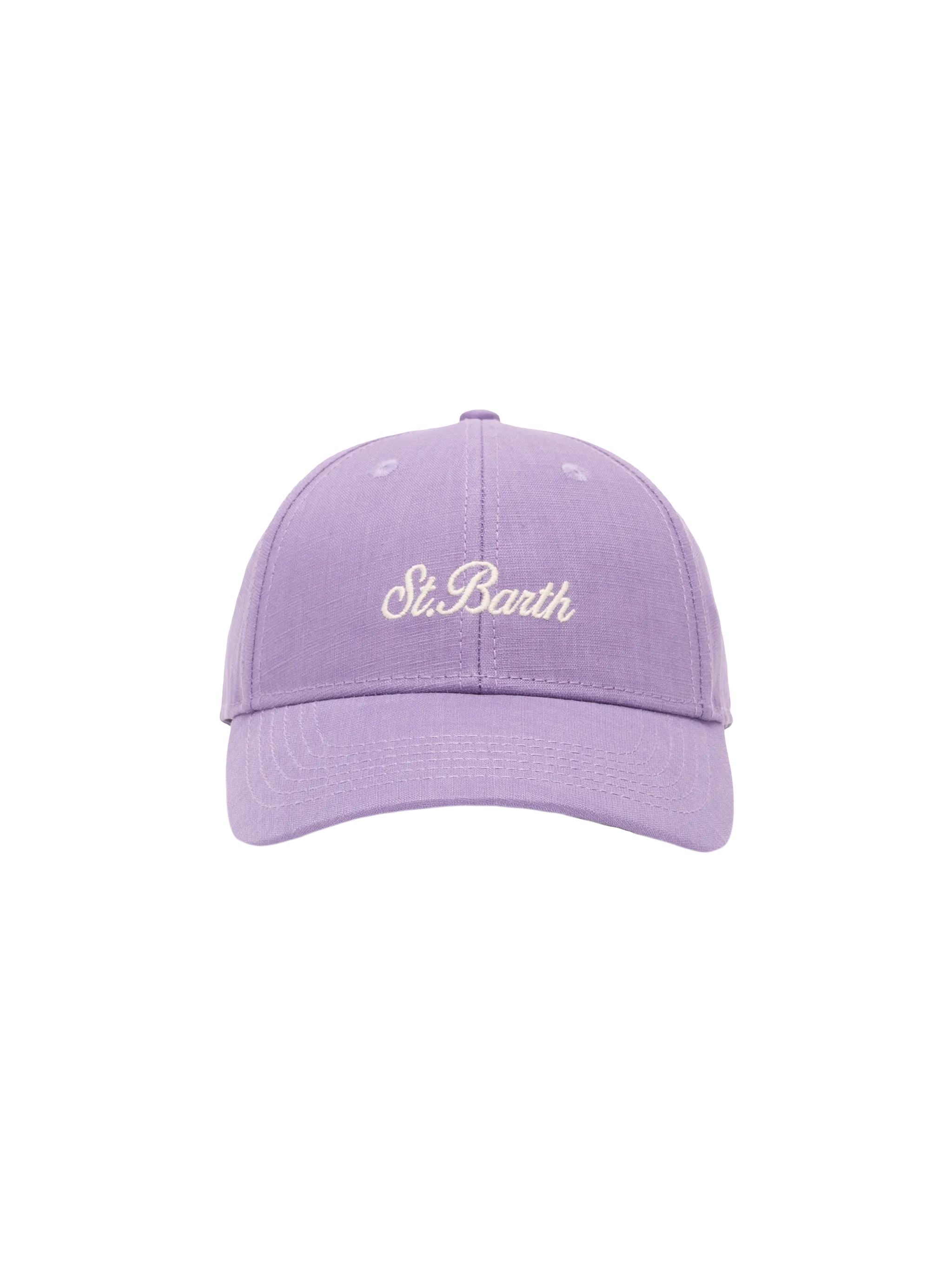 mc2-saint-barth-cappellino-da-baseball-jr-in-lino-lilla-con-ricamo-saint-barth image 1