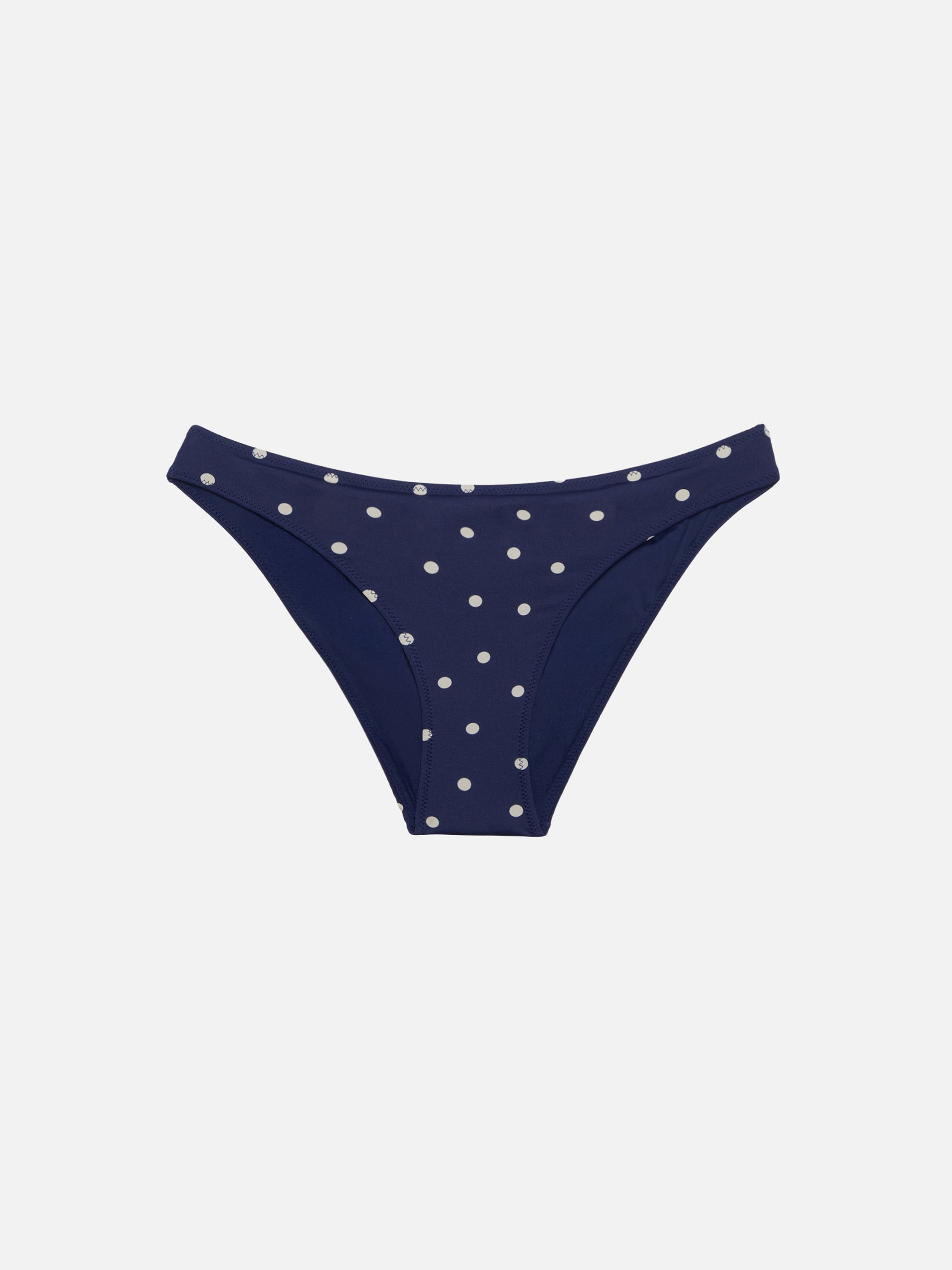 mc2-saint-barth-maia-slip-mare-donna-a-vita-alta-blu-navy-stampa-pois image 1