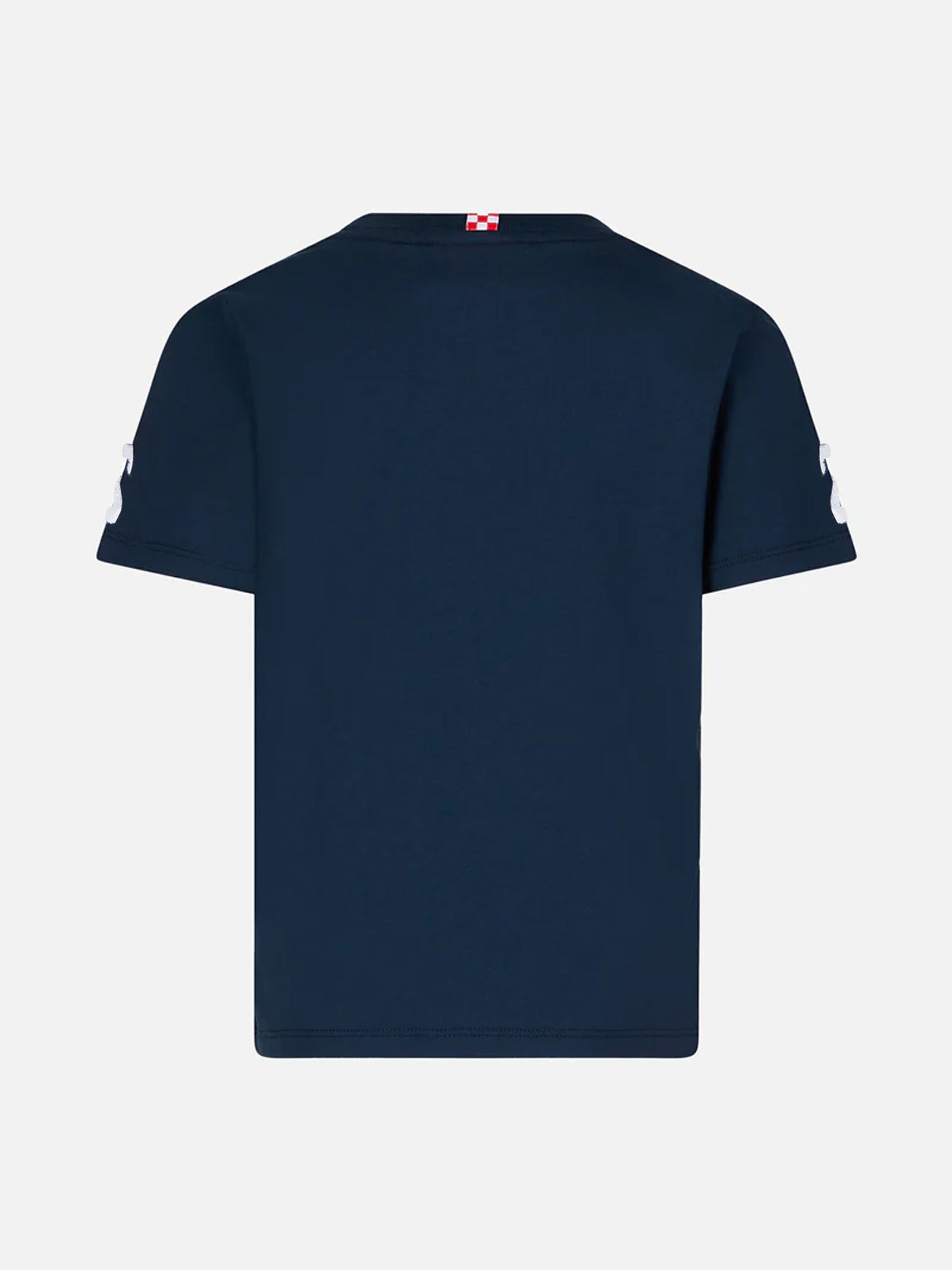 mc2-saint-barth-t-shirt-da-bambino-st-barth-college-blu-navy-in-cotone-con-scrit image 2