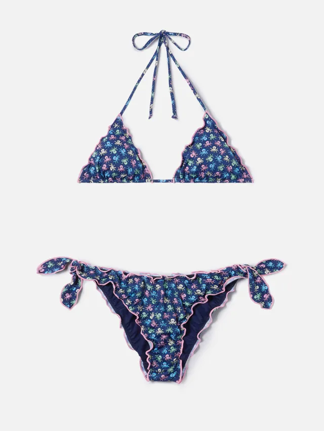 mc2-saint-barth-sarius-bikini-triangolo-blu-stampa-polipetti-donna image 1