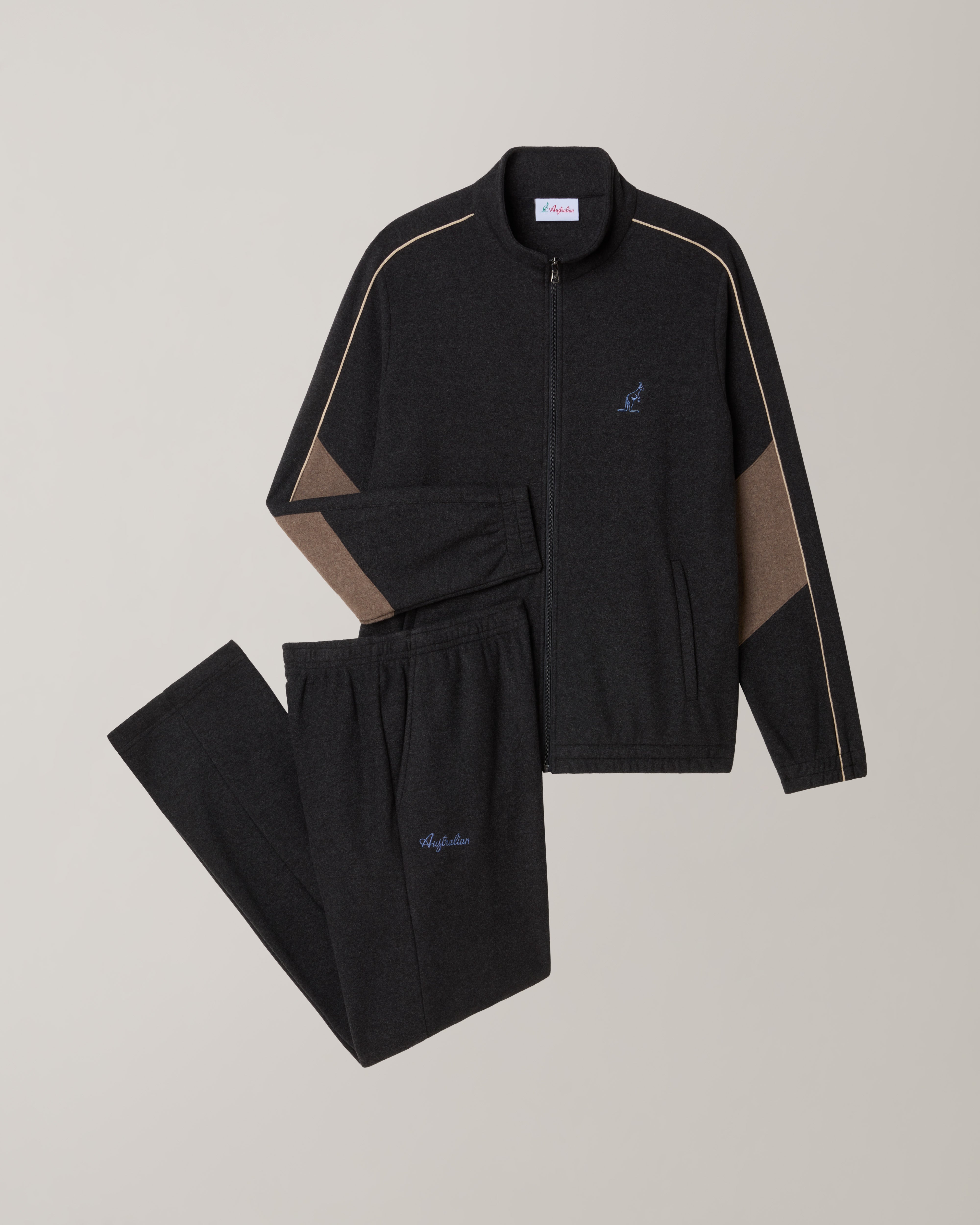 australian-color-block-softech-tracksuit-tuta-calda-antracite-made-in-italy image 8
