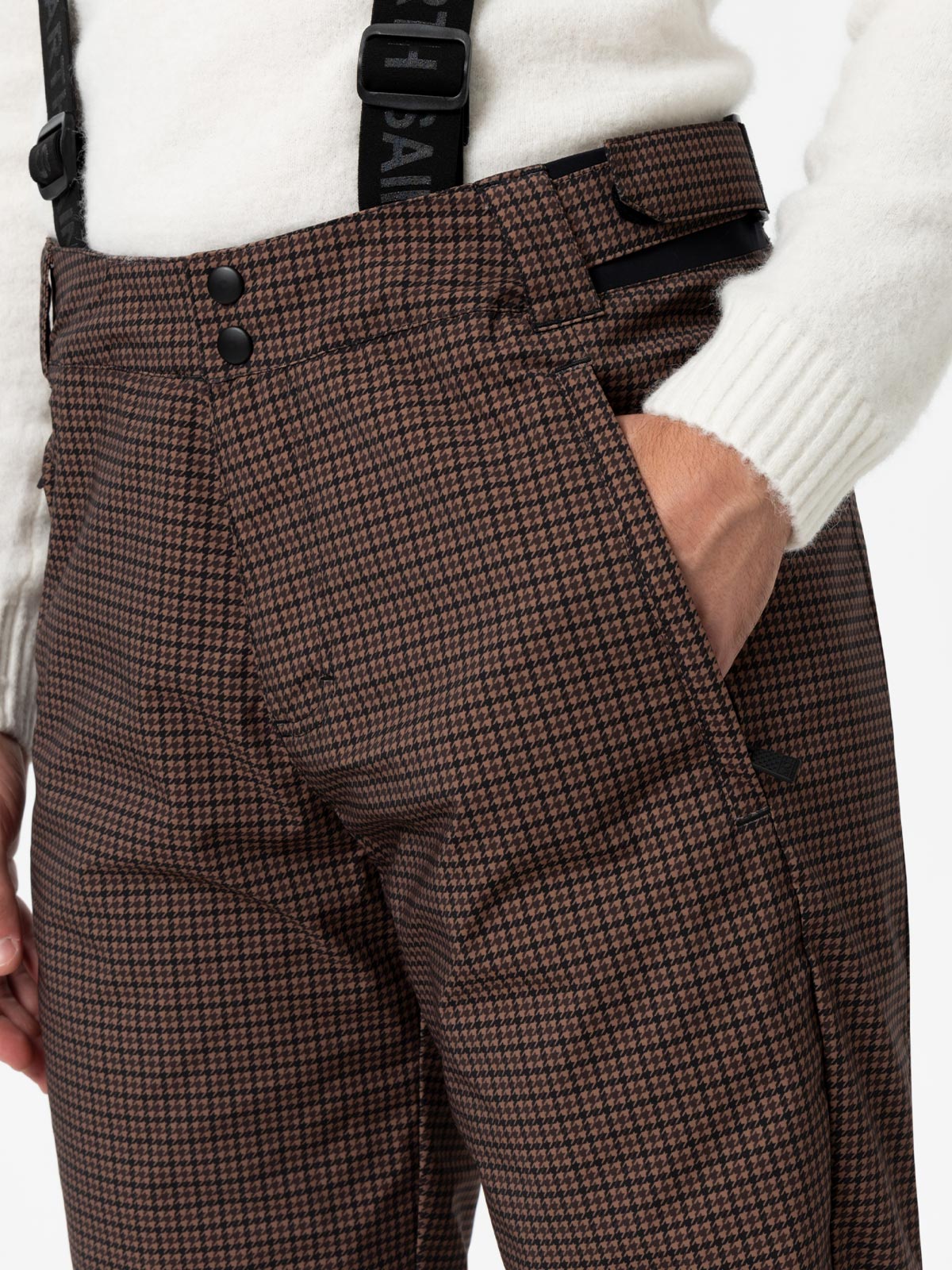 mc2-saint-barth-snowbird-pantaloni-tecnici-uomo-pied-de-poule-bianco-nero-con-re image 3