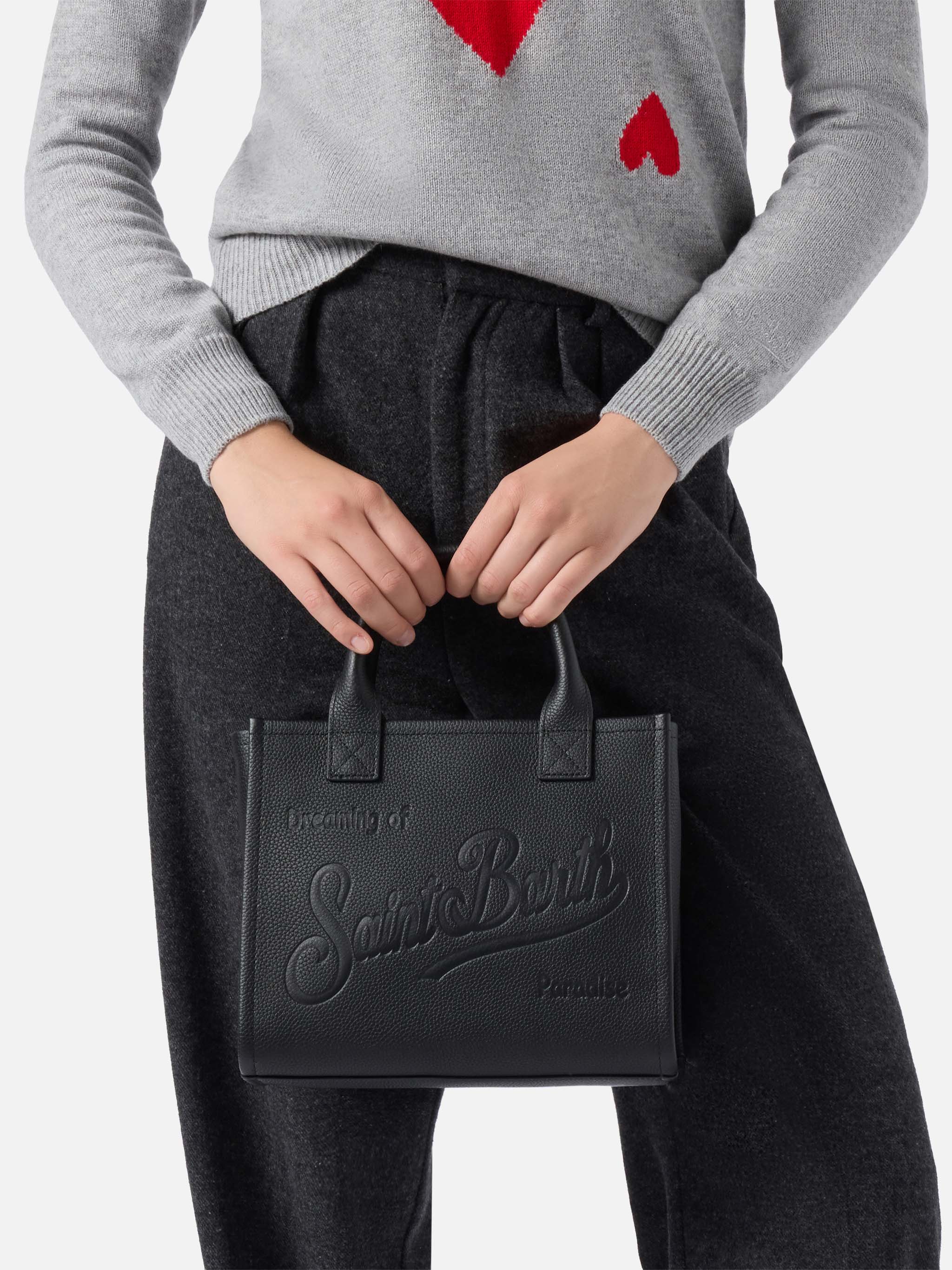 mc2-saint-barth-borsa-vanity-bag-midi-pelle-martellata-nera-25-5x20x12-cm image 2