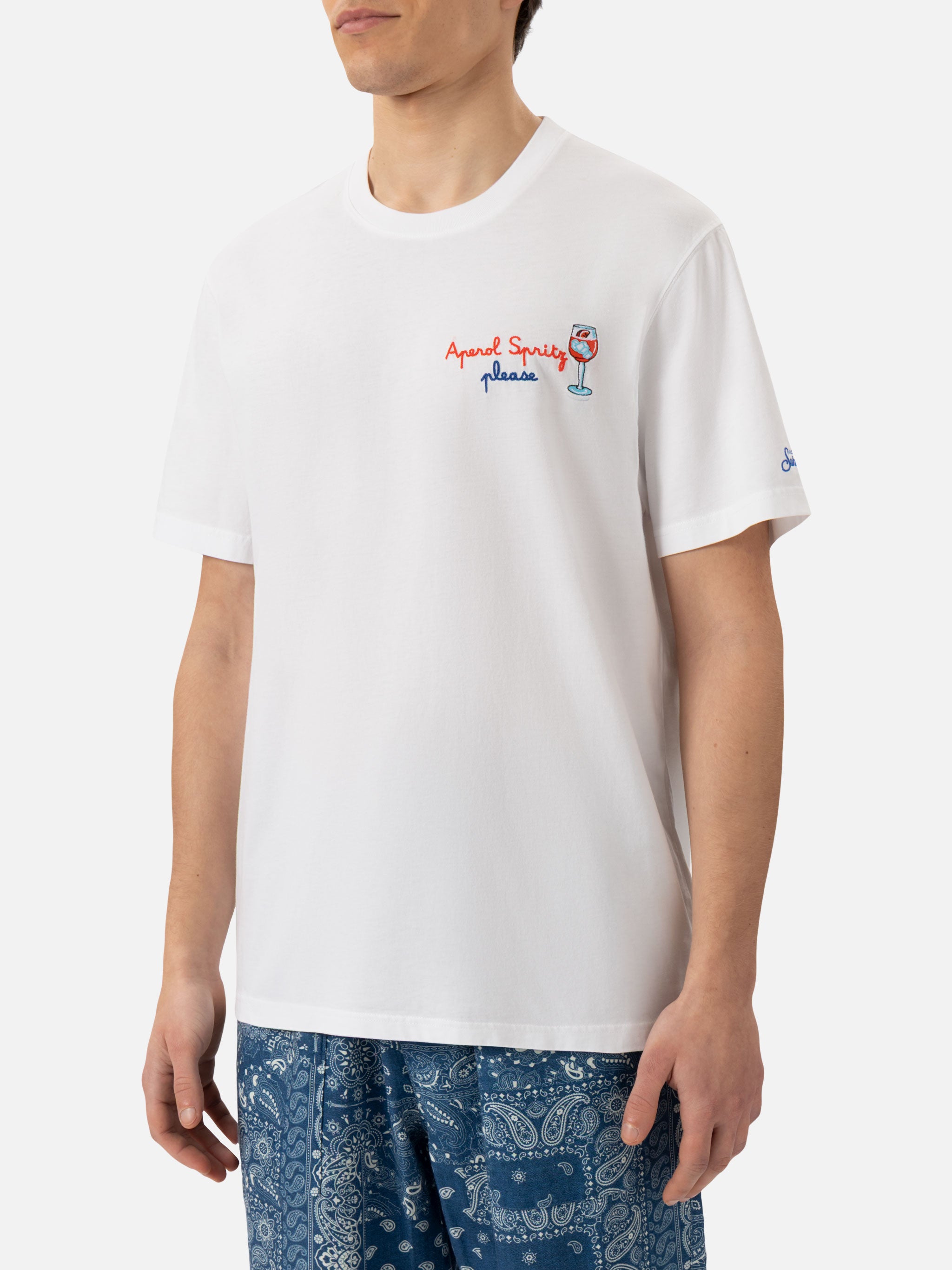 mc2-saint-barth-portofino-t-shirt-uomo-jersey-cotone-bianco-aperol-spritz-editio image 2