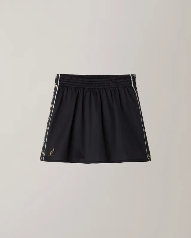 australian-black-tape-skirt-acetato-gonna-tennis-nera-con-sottopantaloncino image 1
