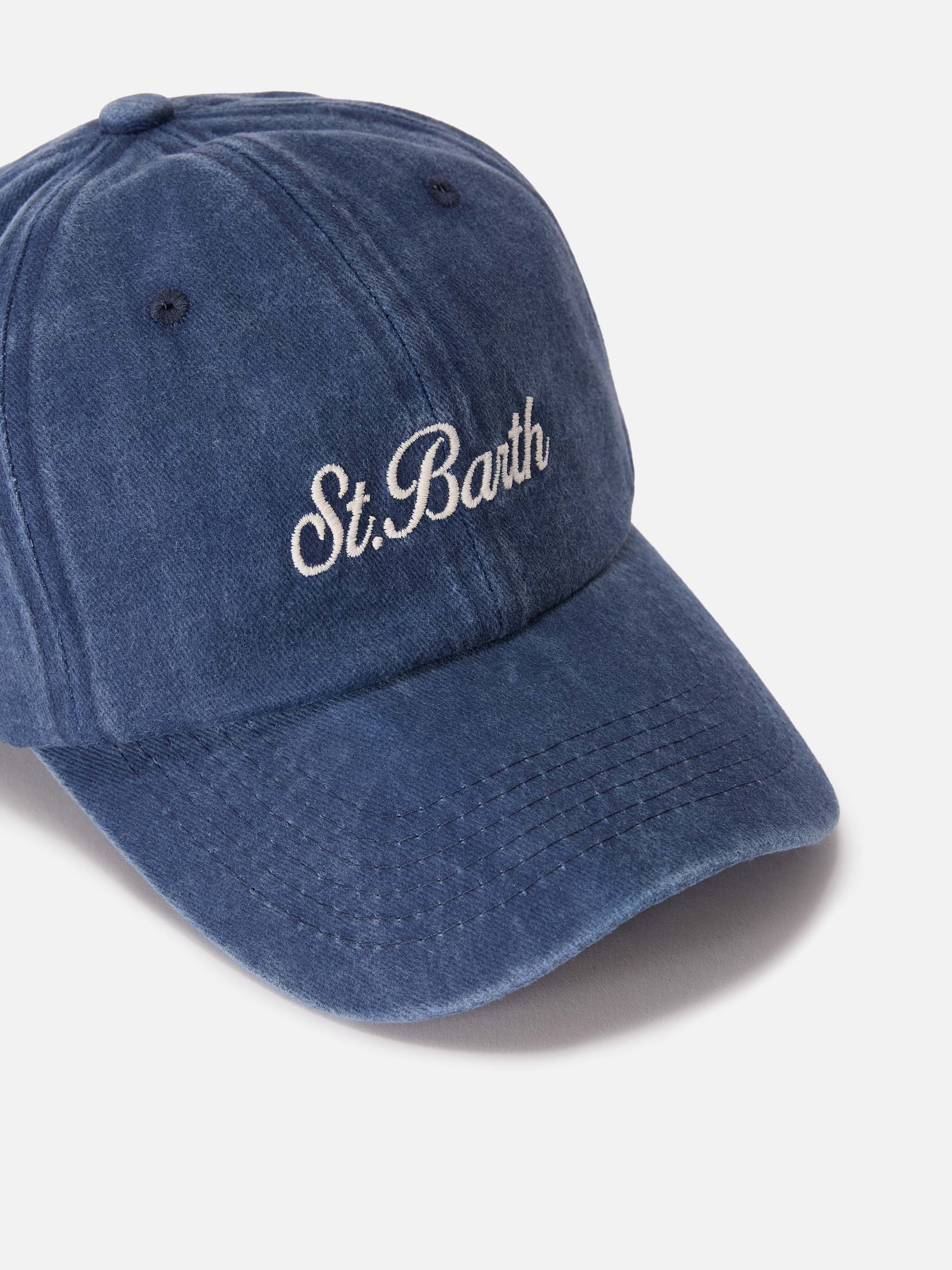 mc2-saint-barth-davis-das0004-cappellino-con-visiera-denim-blu-logo-ricamato image 2