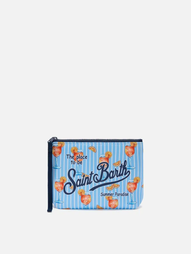 mc2-saint-barth-pochette-aline-in-scuba-a-righe-azzurre-stampa-spritz image 1