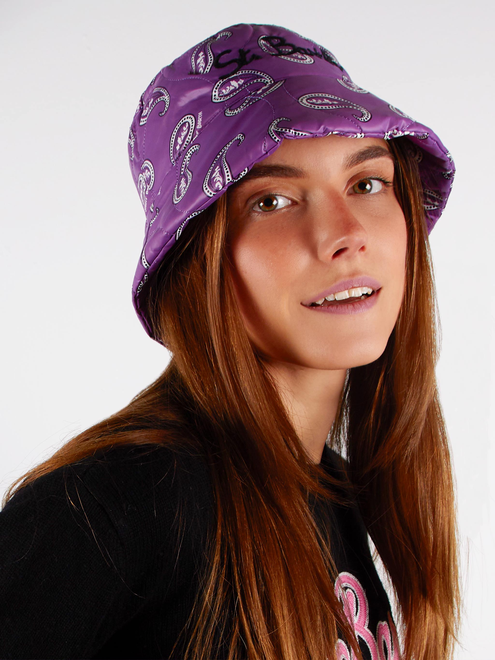 mc2-saint-barth-bucket-hat-jude-fantasia-paisley-viola-e-bianco image 4
