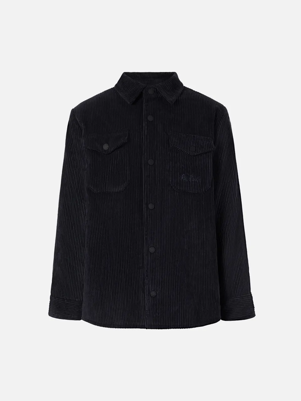 mc2-saint-barth-chalet-jr-camicia-imbottita-bambino-corduroy-blu-navy image 1