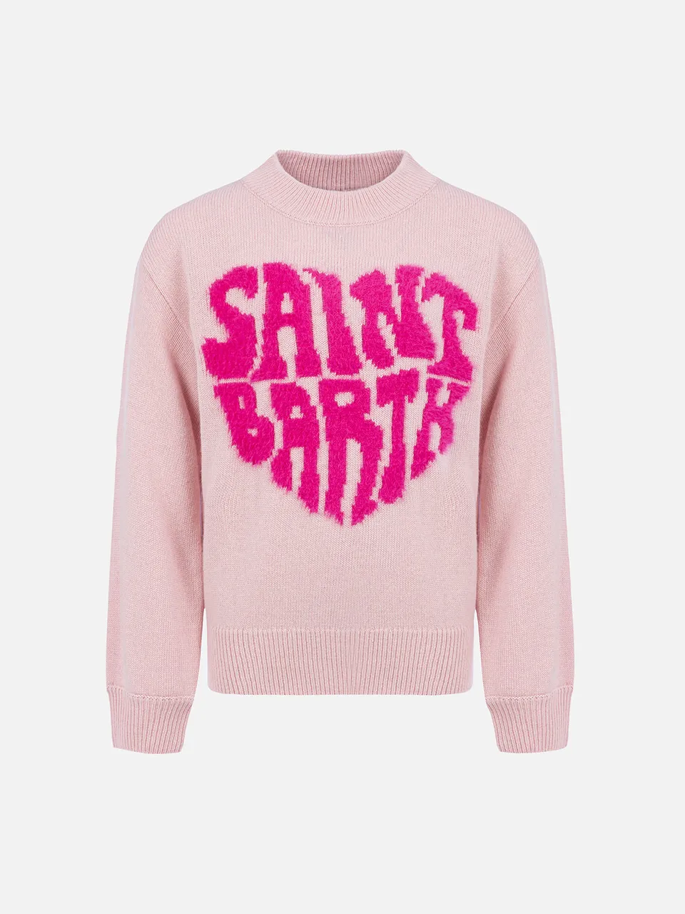 mc2-saint-barth-maglione-bambina-danya-girocollo-rosa-logo-cuore image 1