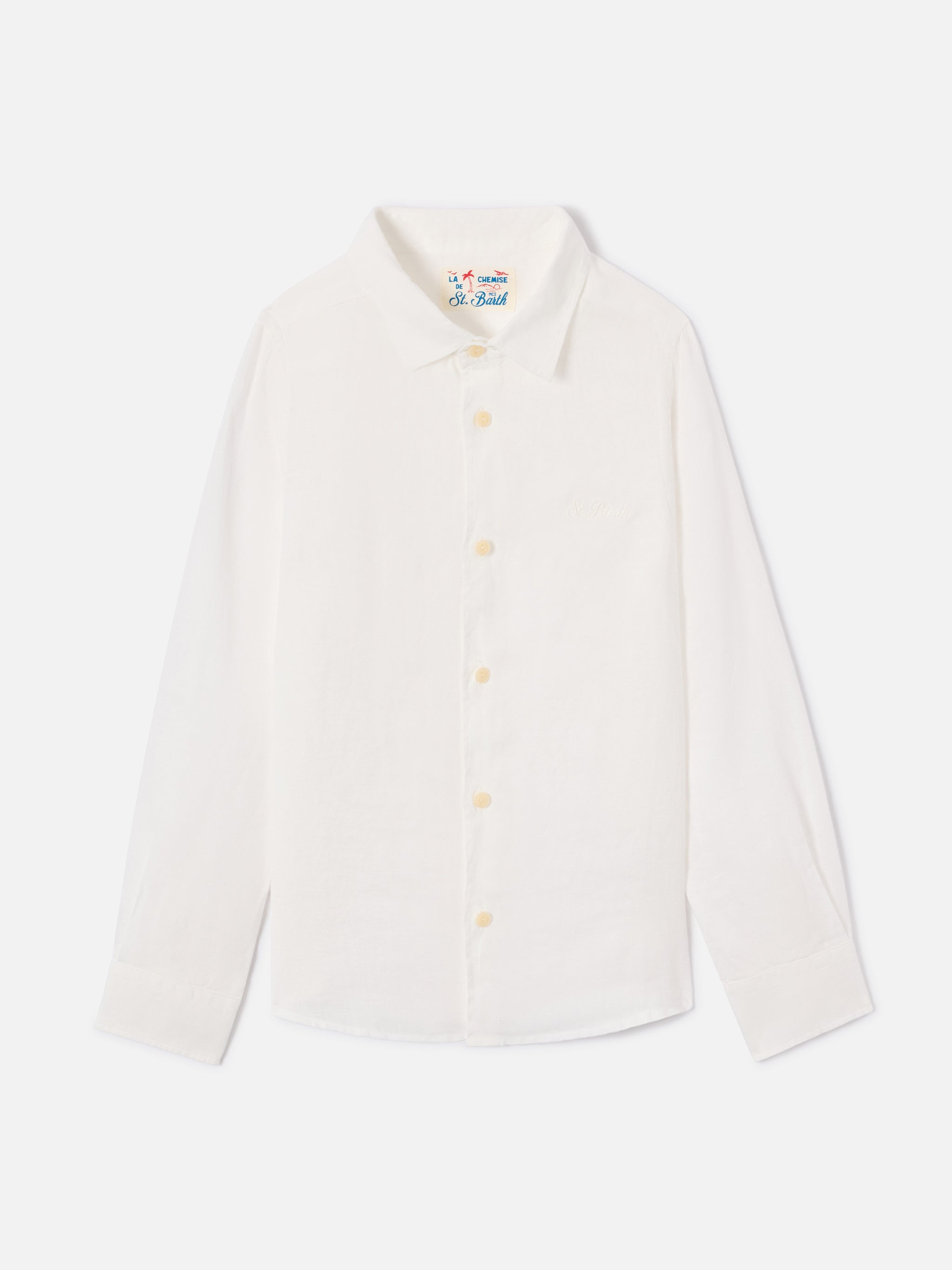 mc2-saint-barth-camicia-agnes-da-bambino-in-lino-bianco image 1