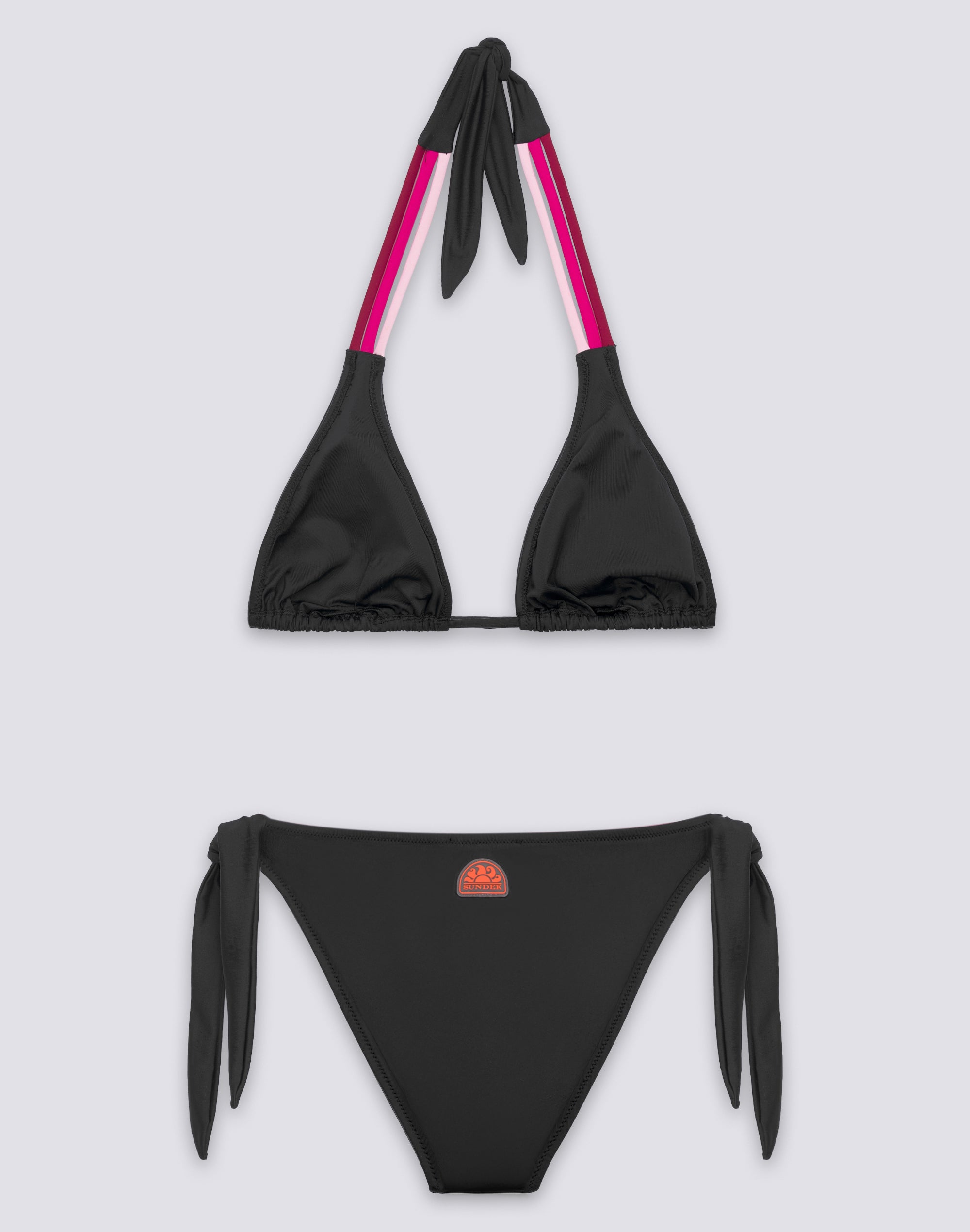 sundek-bikini-top-americano-e-slip-regolabile-con-bande-tricolore image 2