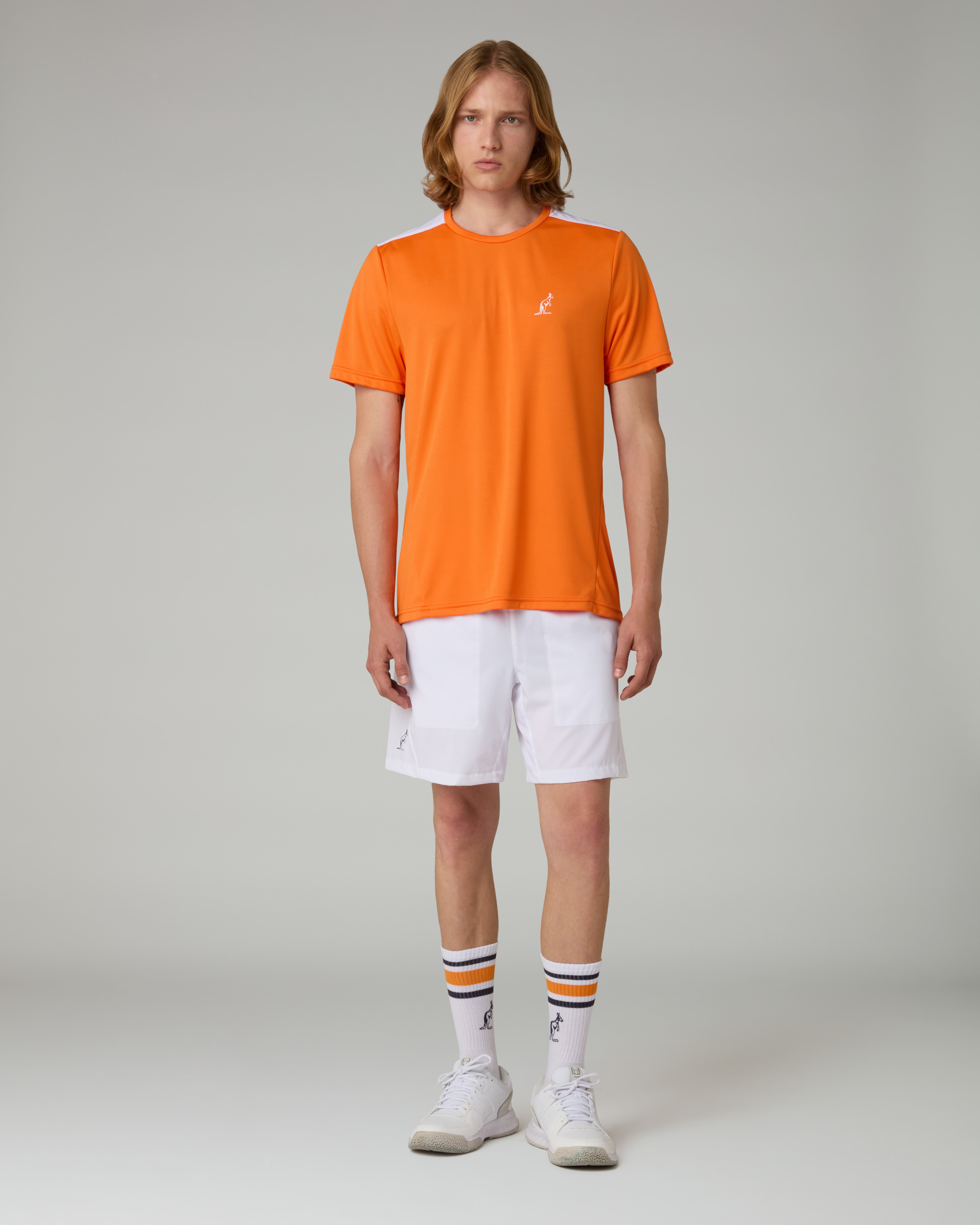 australian-court-t-shirt-arancio-acceso-in-tessuto-tecnico-ace image 2