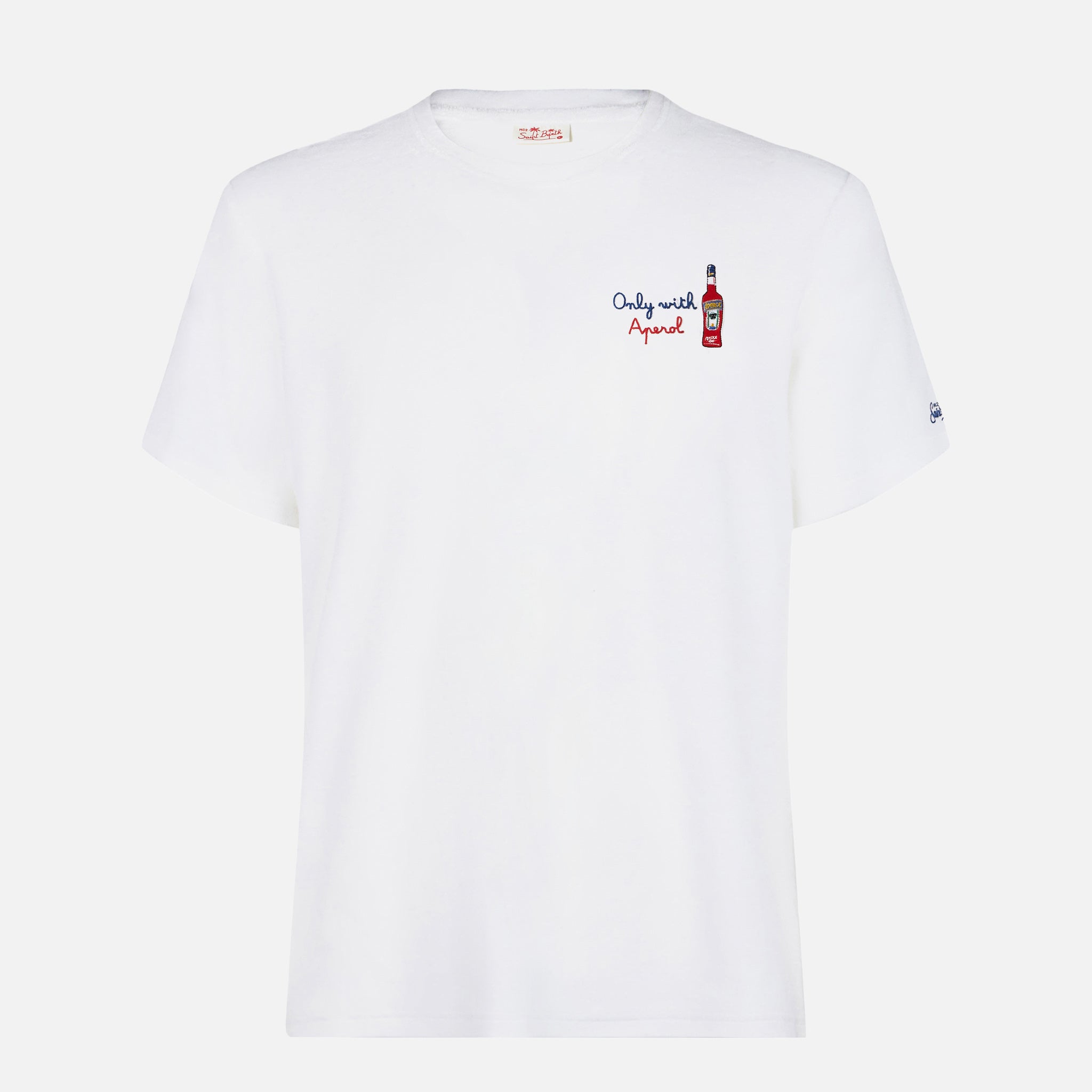 mc2-saint-barth-t-shirt-uomo-only-with-aperol-special-edition-bianca-cotone image 4