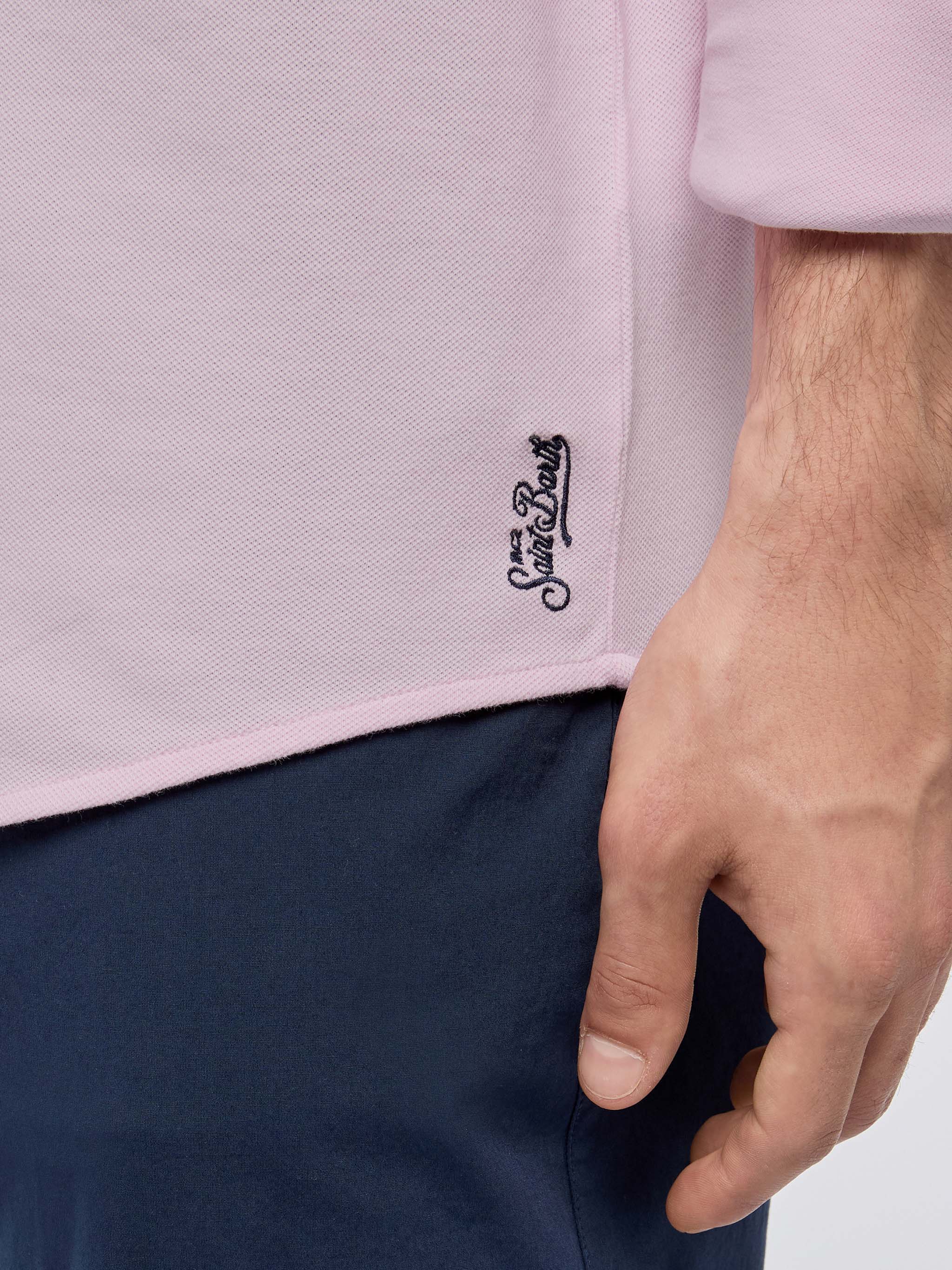 mc2-saint-barth-amalfi-camicia-uomo-in-jersey-piquet-rosa image 2