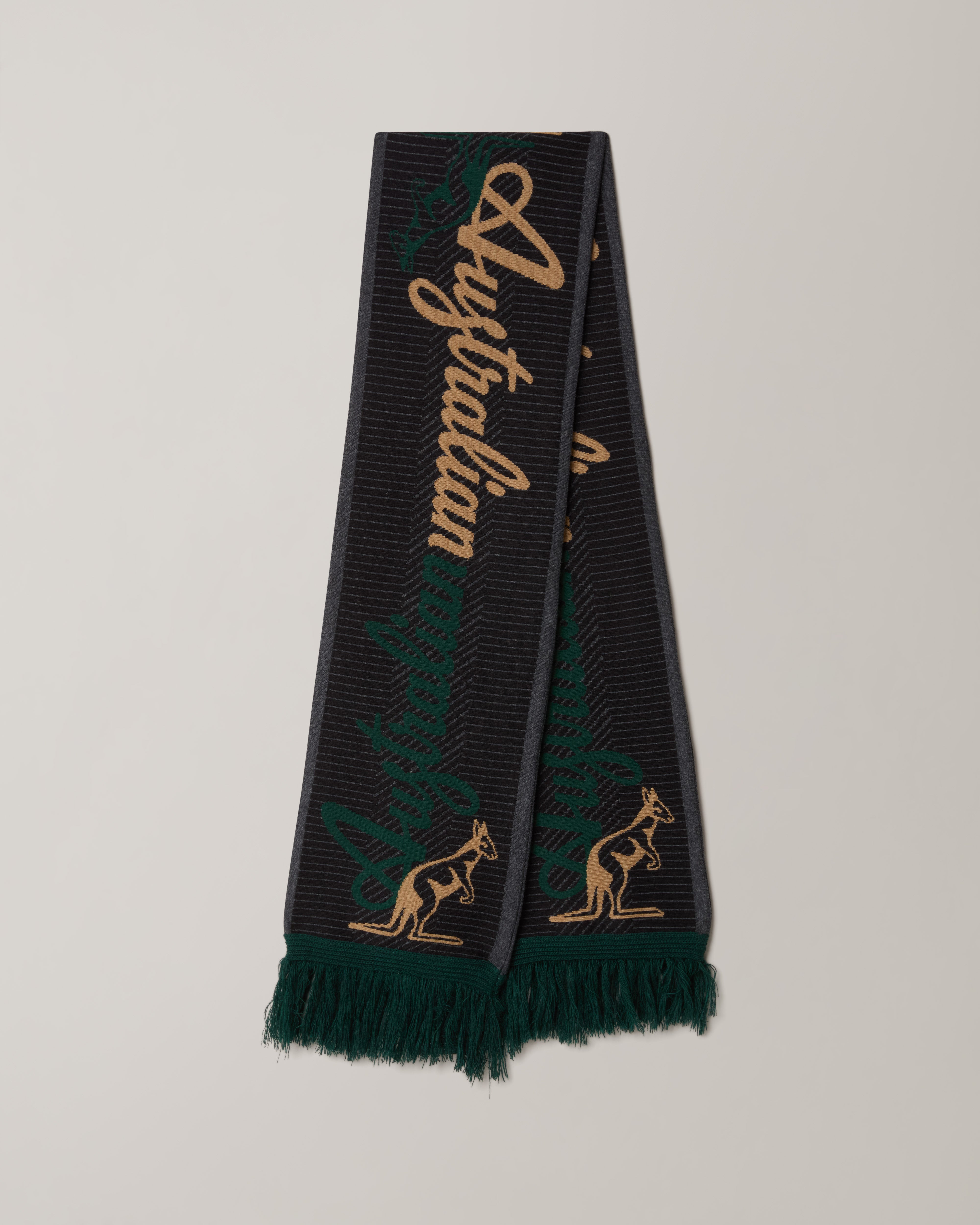 australian-essential-sciarpa-logata-jacquard-nera-145x20-cm image 1