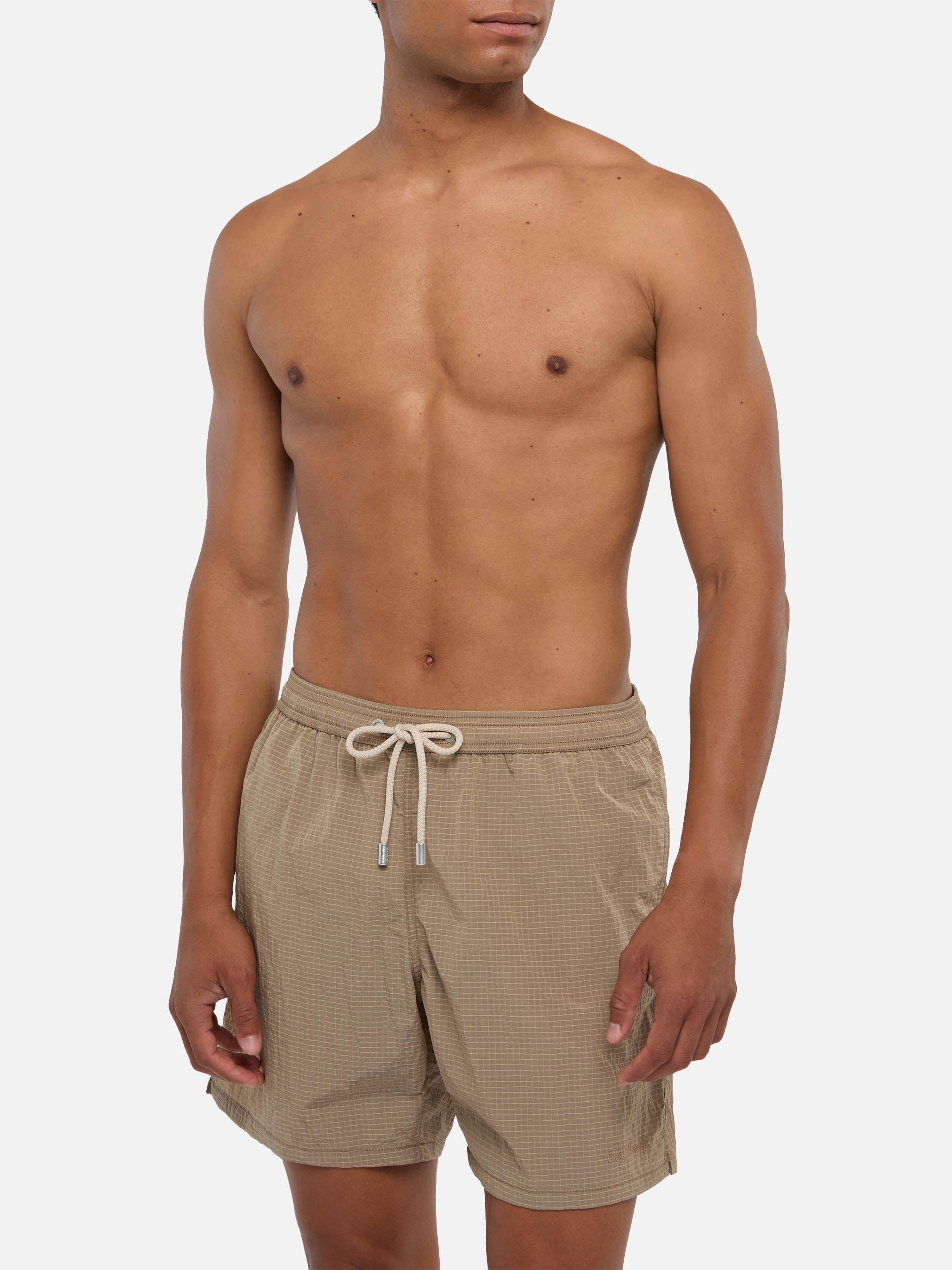 mc2-saint-barth-katch-costume-mare-uomo-lunghezza-media-ripstop-marrone-beige image 3