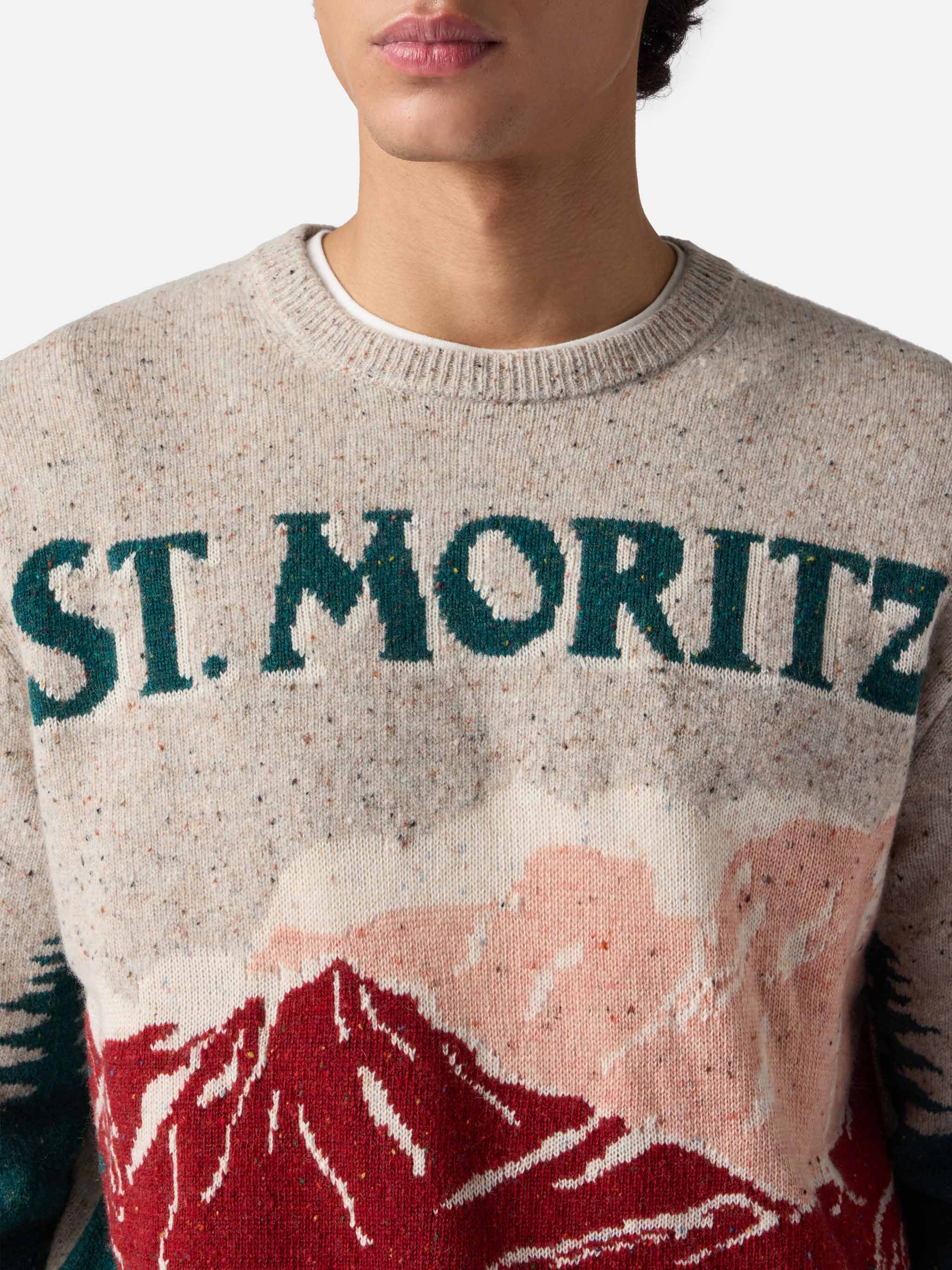 mc2-saint-barth-heron-her0011-maglione-uomo-verde-donegal-jacquard-st-moritz image 2