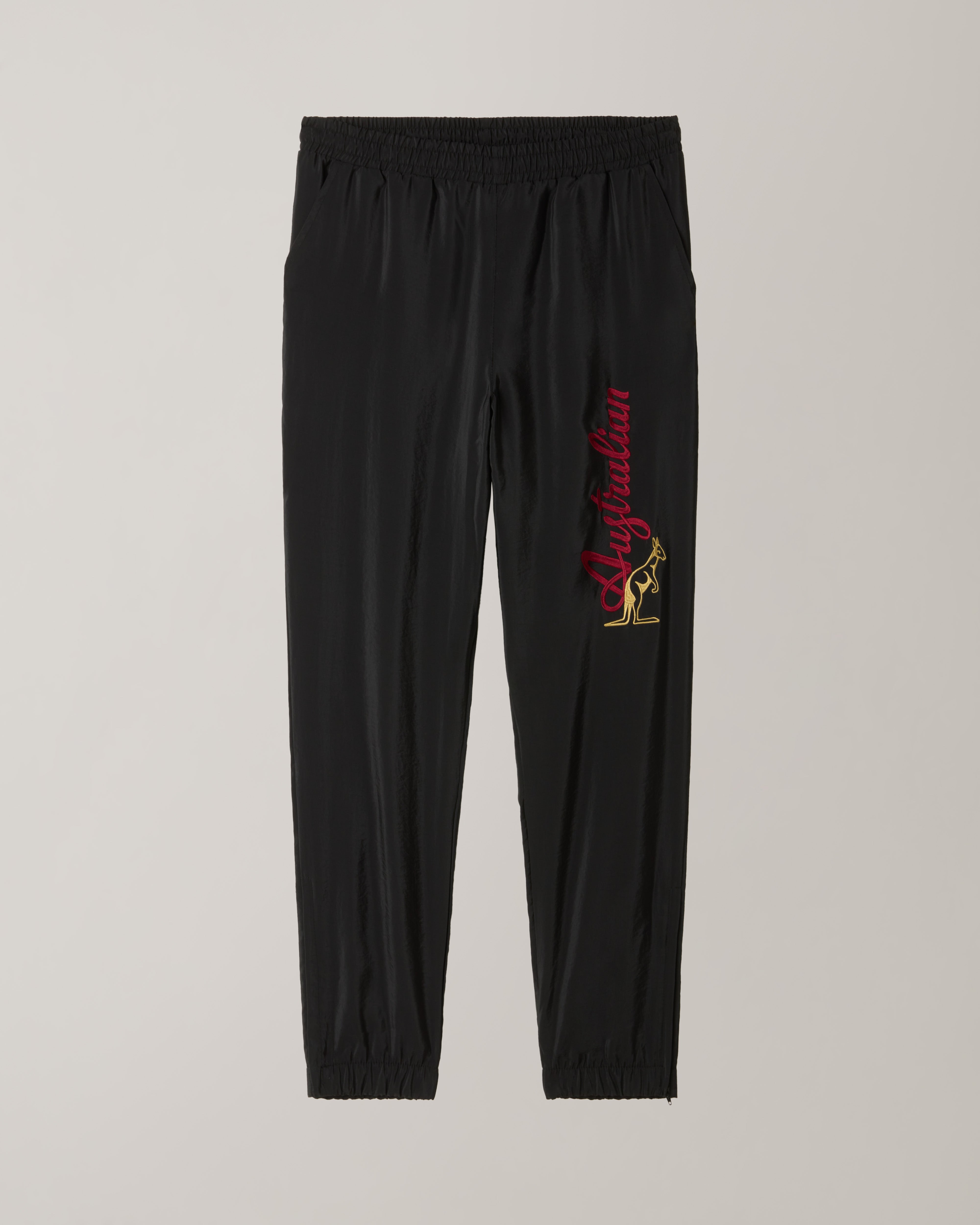 australian-goran-bumper-track-pant-pantalone-antibes-nero-foderato-mesh image 8