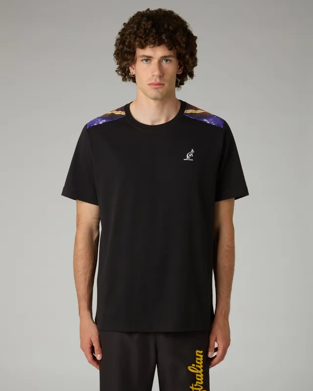 australian-lost-t-shirt-in-cotone-con-inserti-smash-e-logo-ricamato image 1