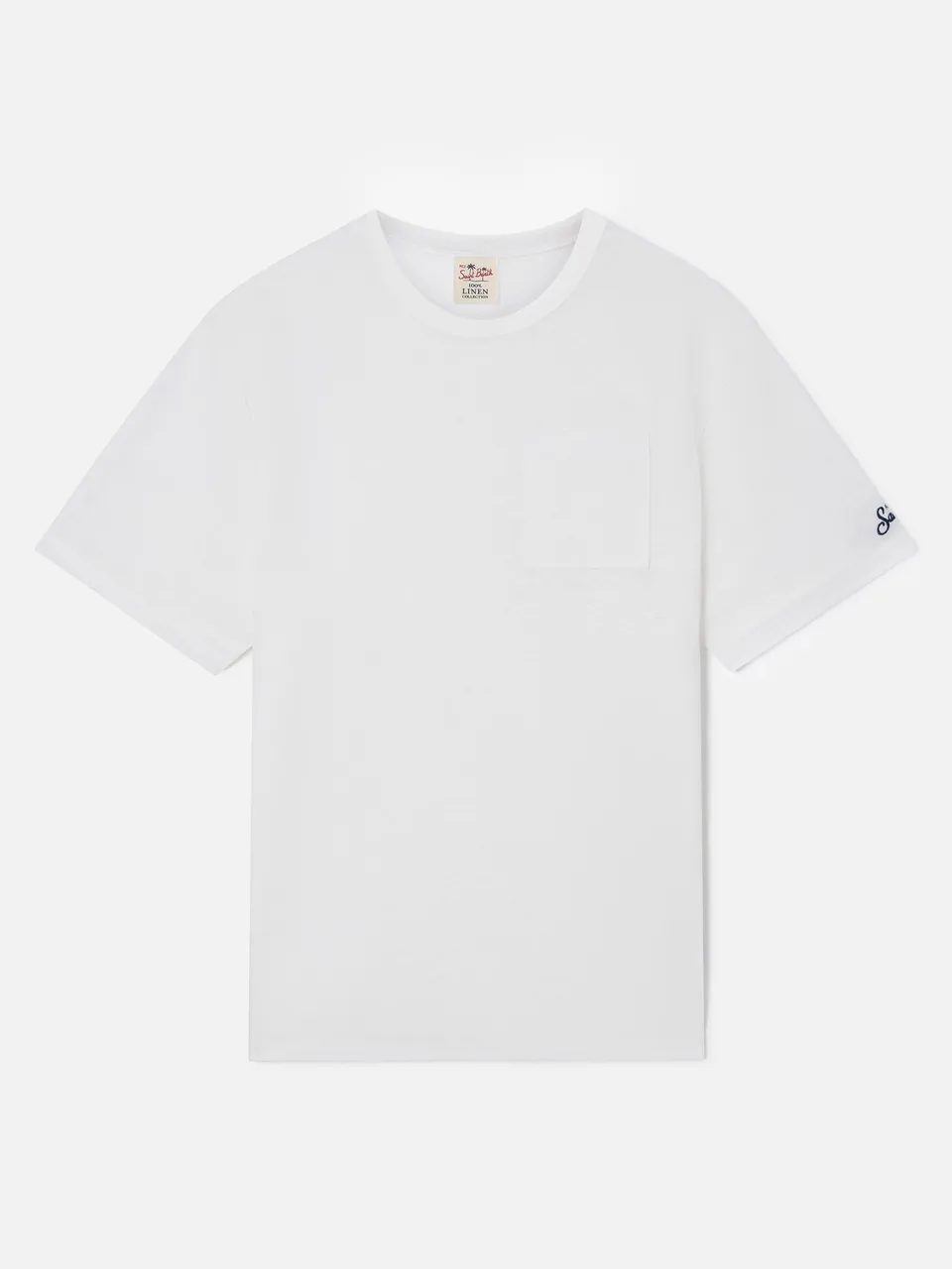mc2-saint-barth-t-shirt-ecstasea-uomo-in-lino-jersey-panna-con-taschino image 1