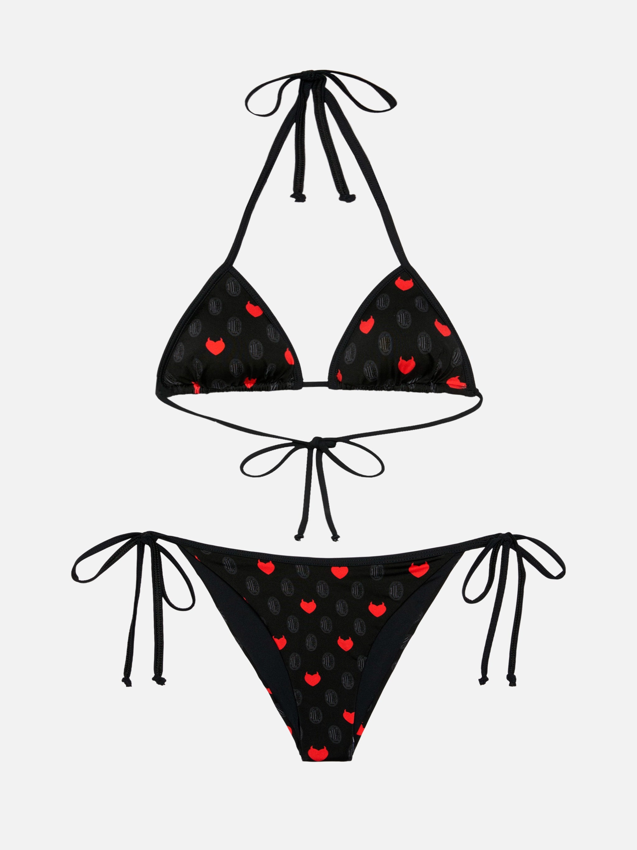 mc2-saint-barth-maleah-bikini-donna-triangolo-nero-stampa-milan-ac-milan-special image 1